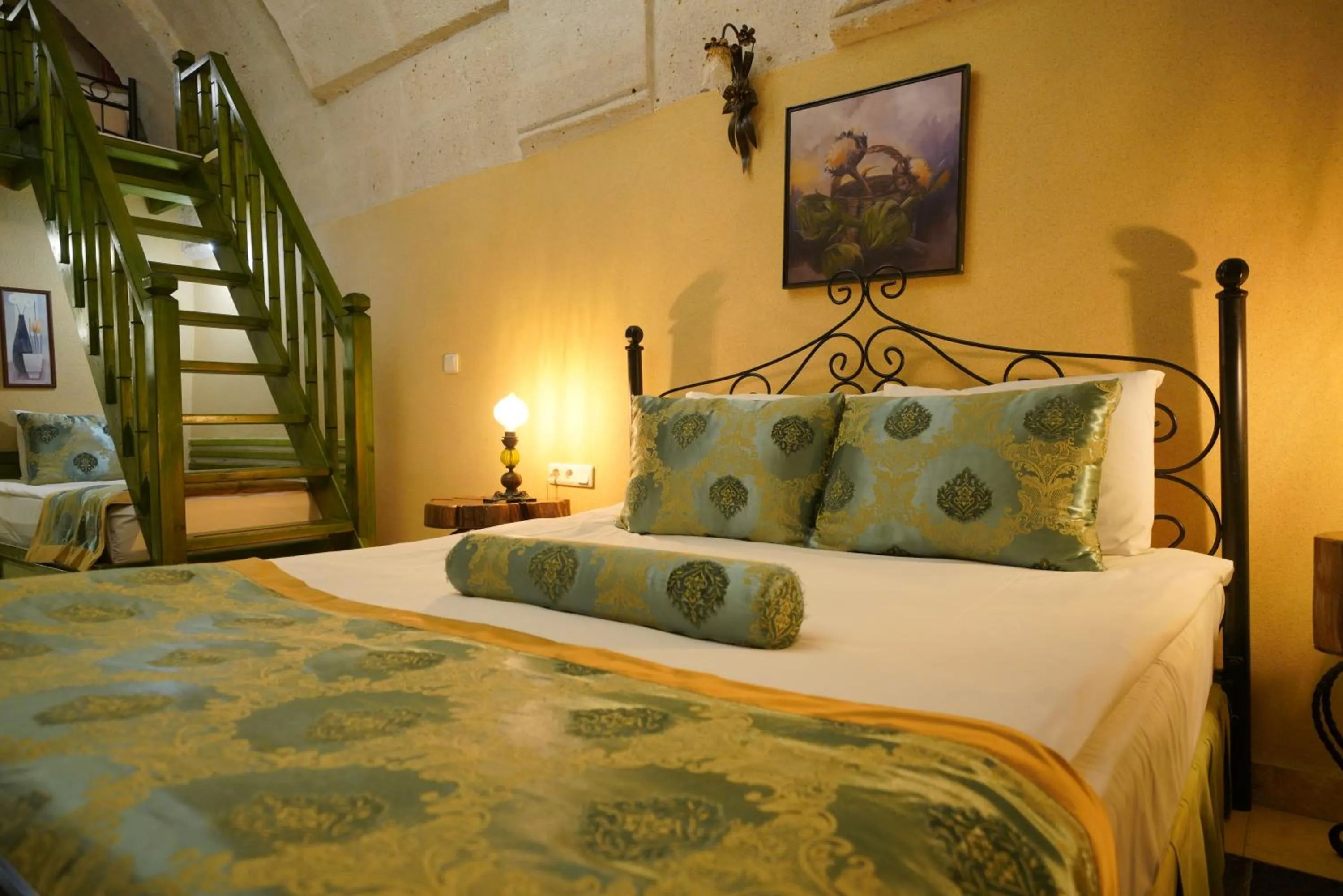 Bed in Mira Cappadocia Hotel