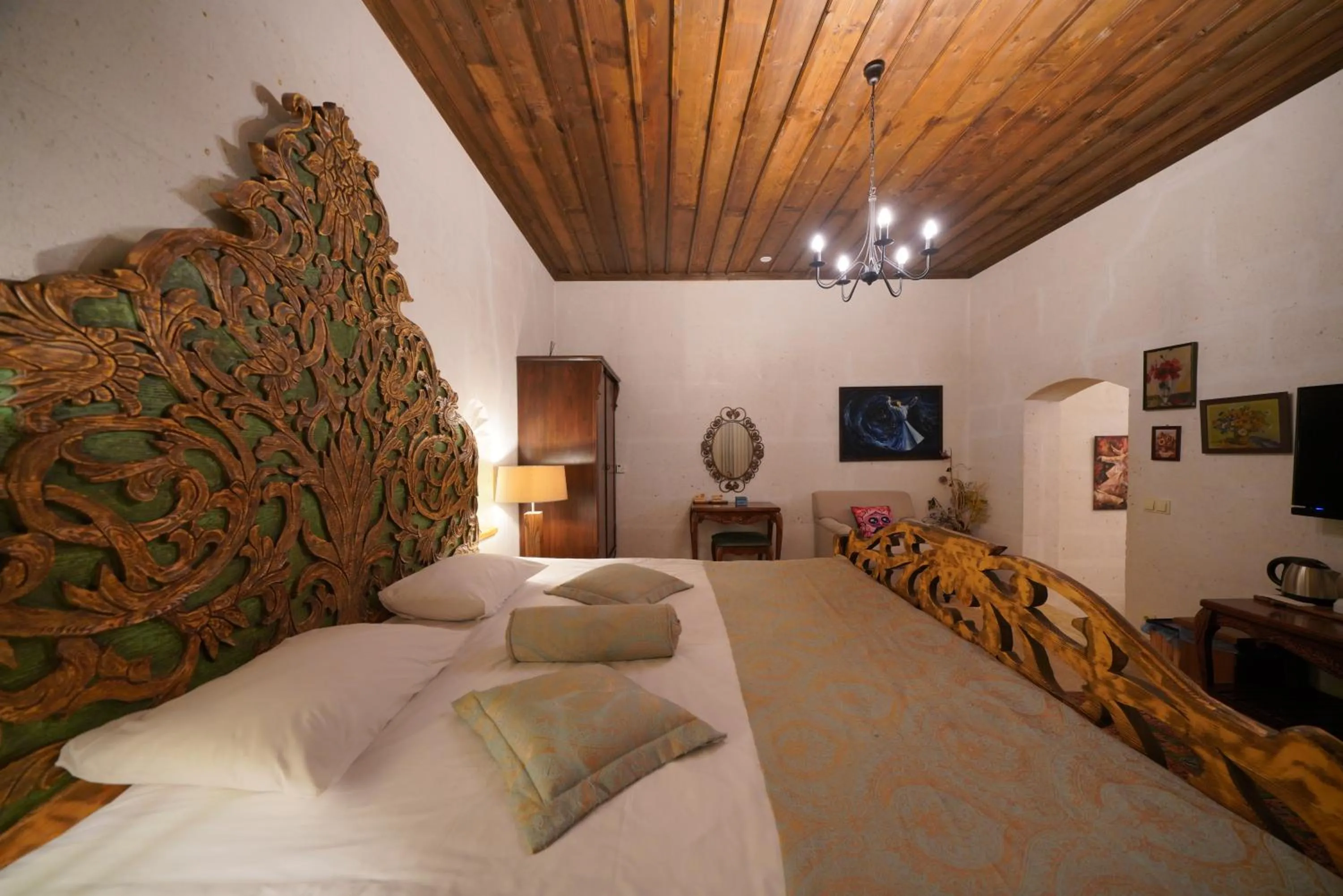 Bed in Mira Cappadocia Hotel