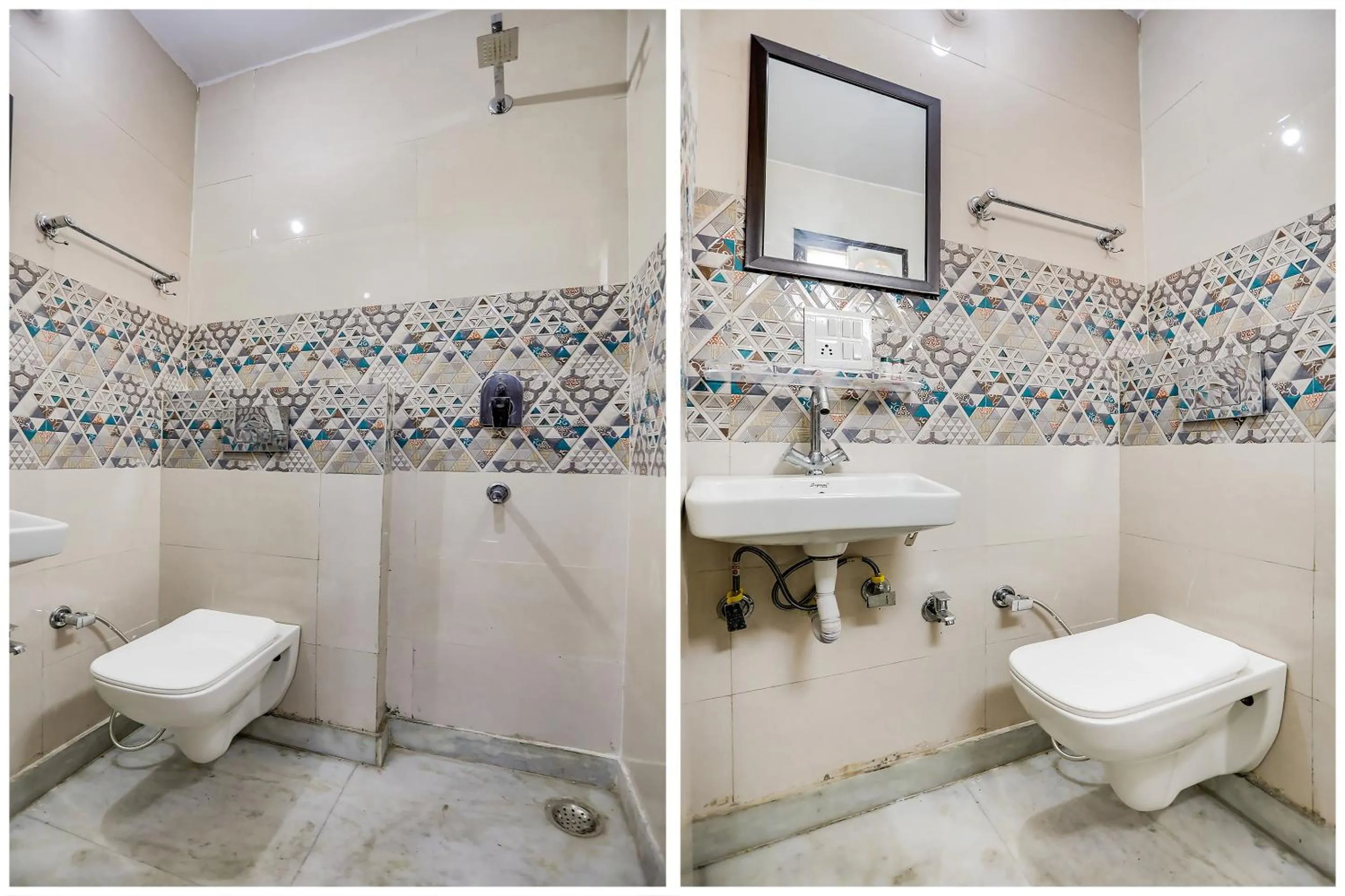 Bathroom in Hotel O Anshun Residency Near Mk Cinemas Rohini