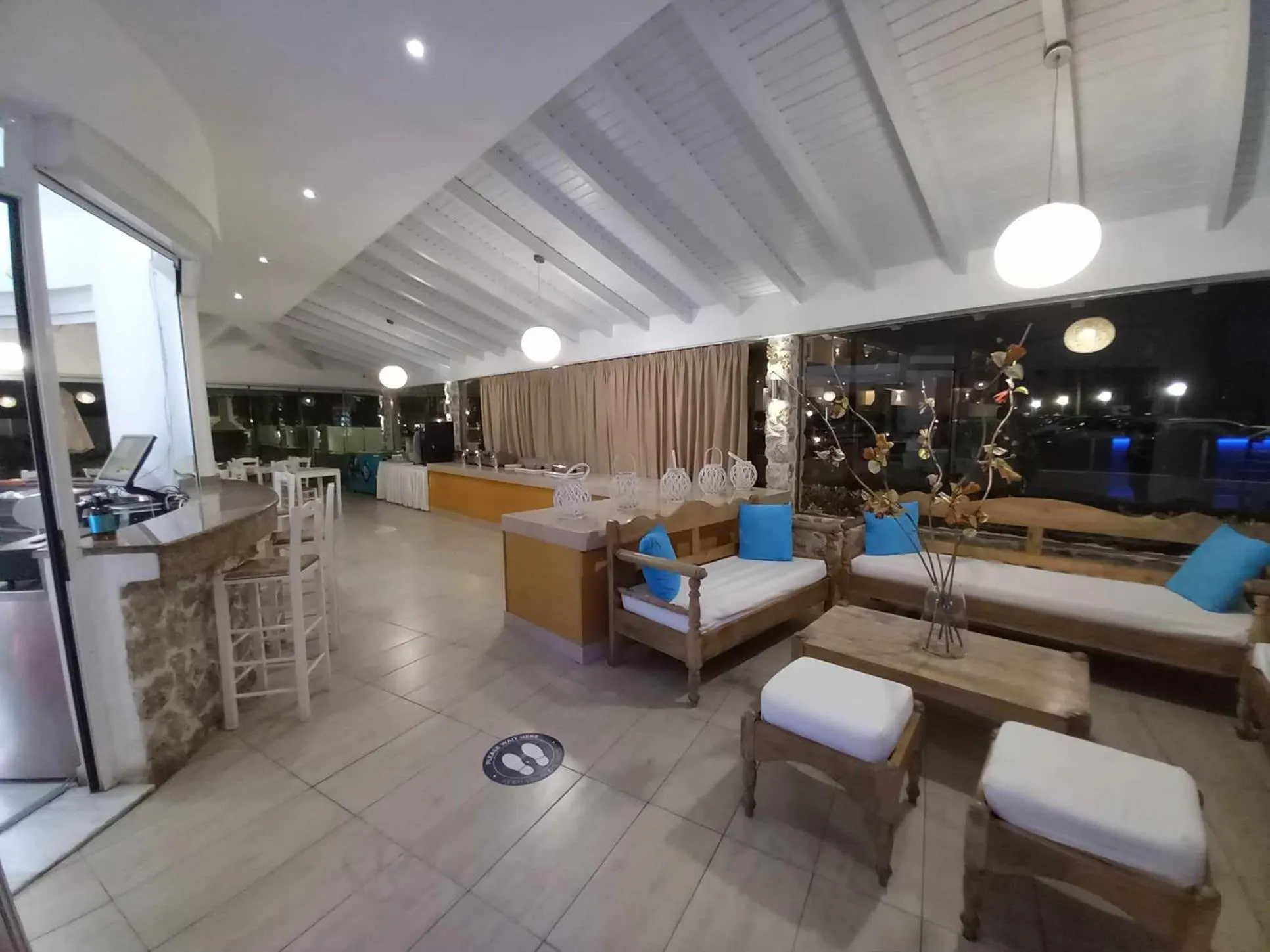 Lobby or reception, Restaurant/Places to Eat in Aegean Blu Hotel & Apartments