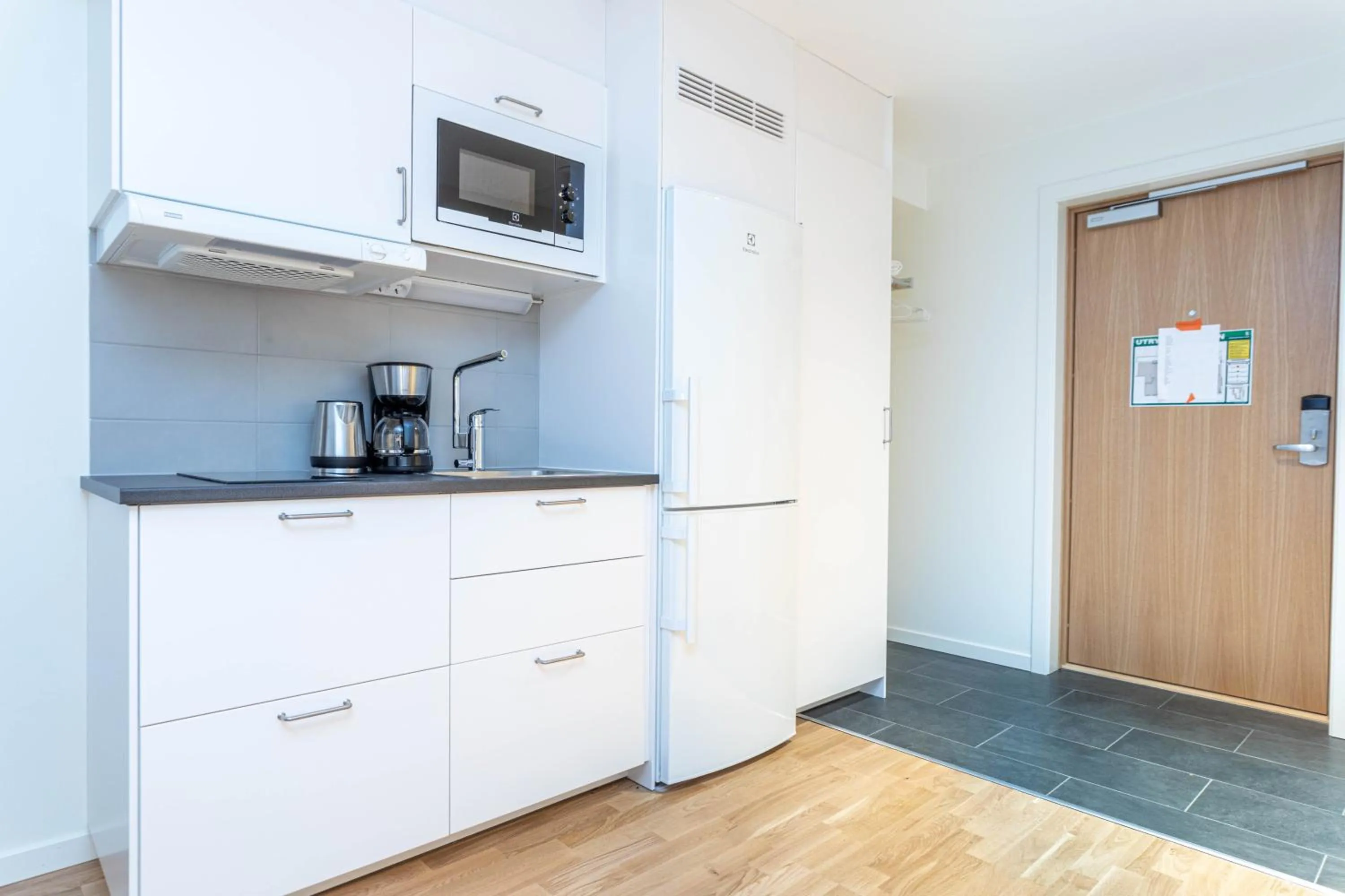 Kitchen or kitchenette in ApartDirect Linköping Vasastaden