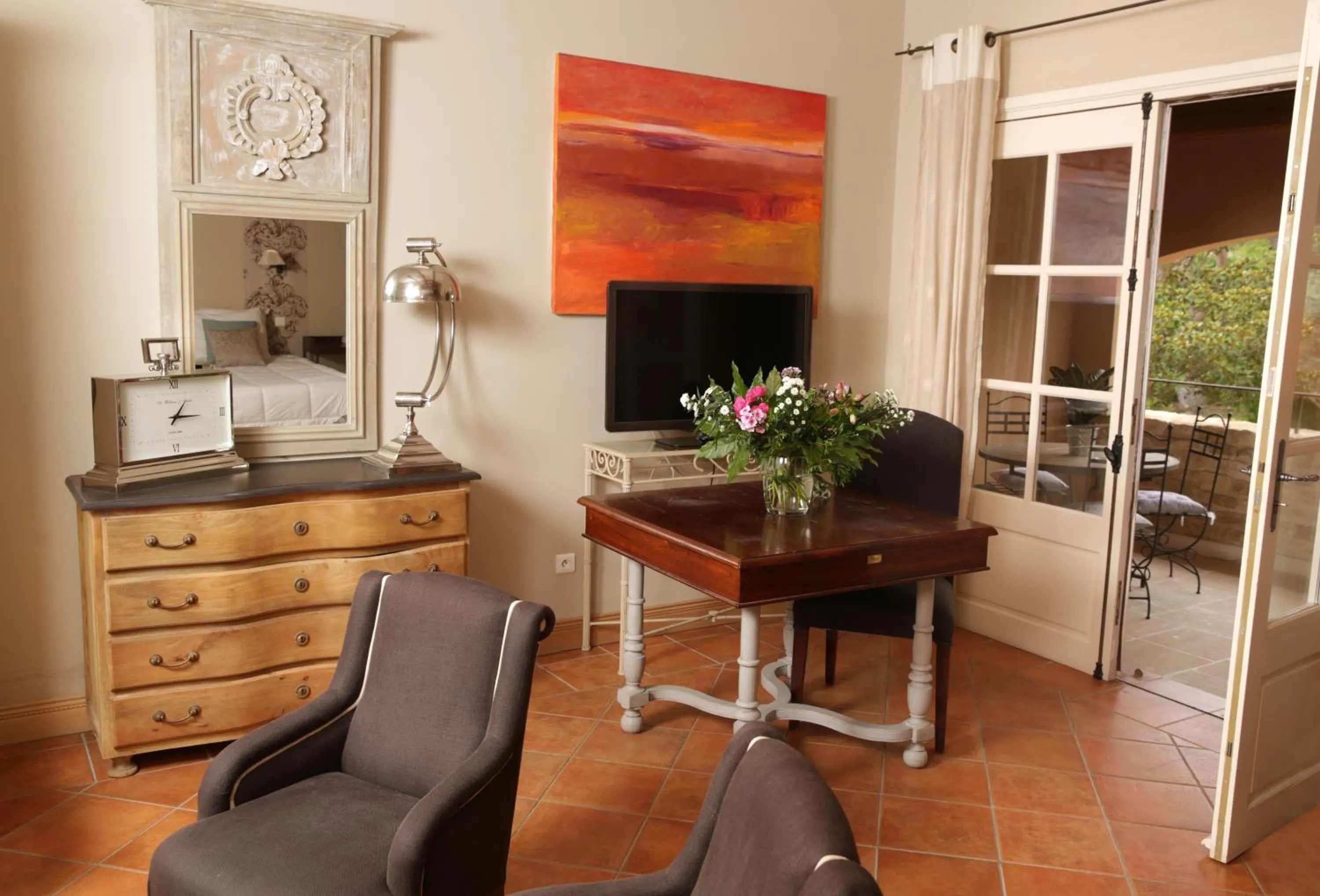 Balcony/Terrace in Hostellerie Le Roy Soleil