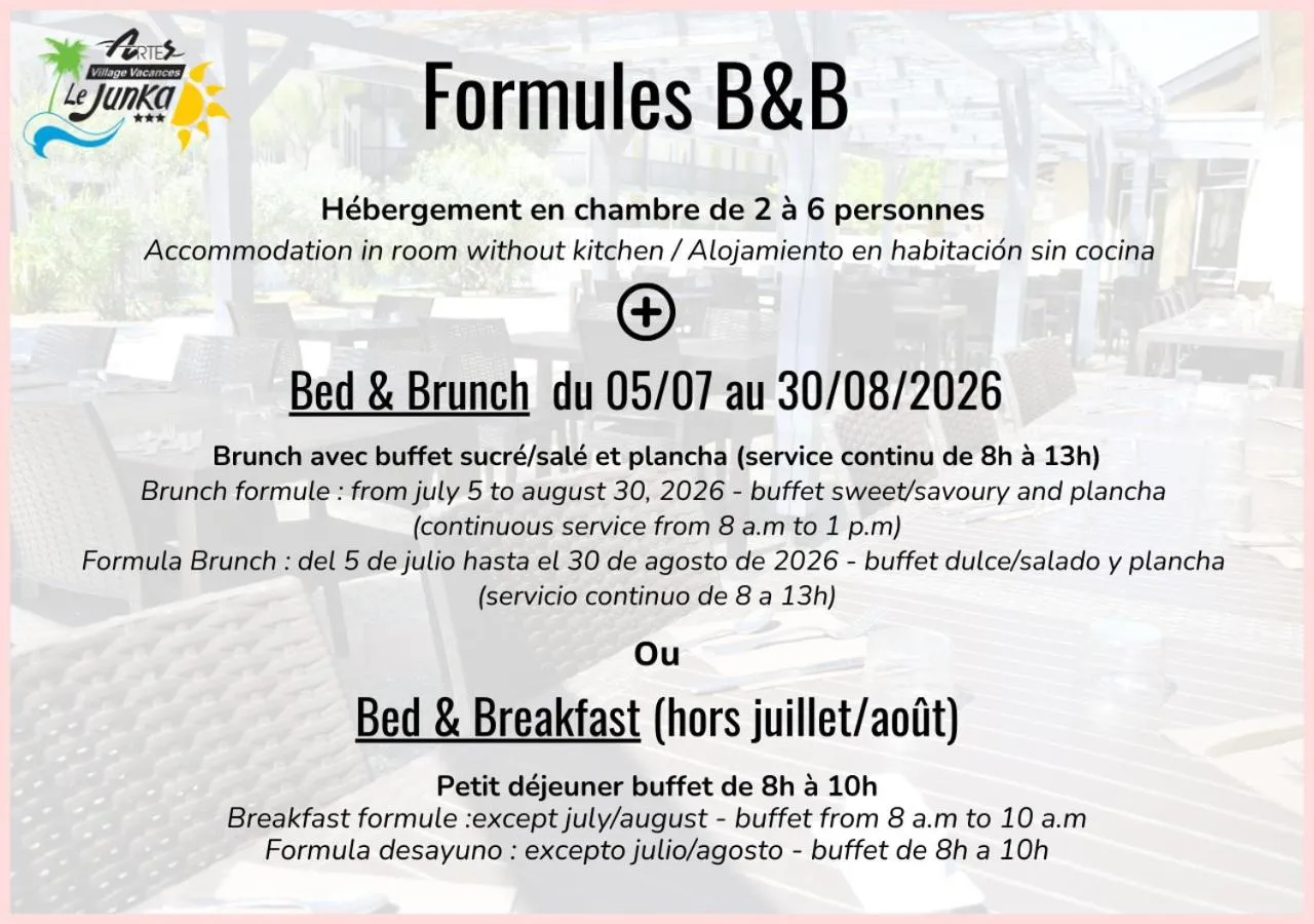 Breakfast in Village Vacances Le Junka