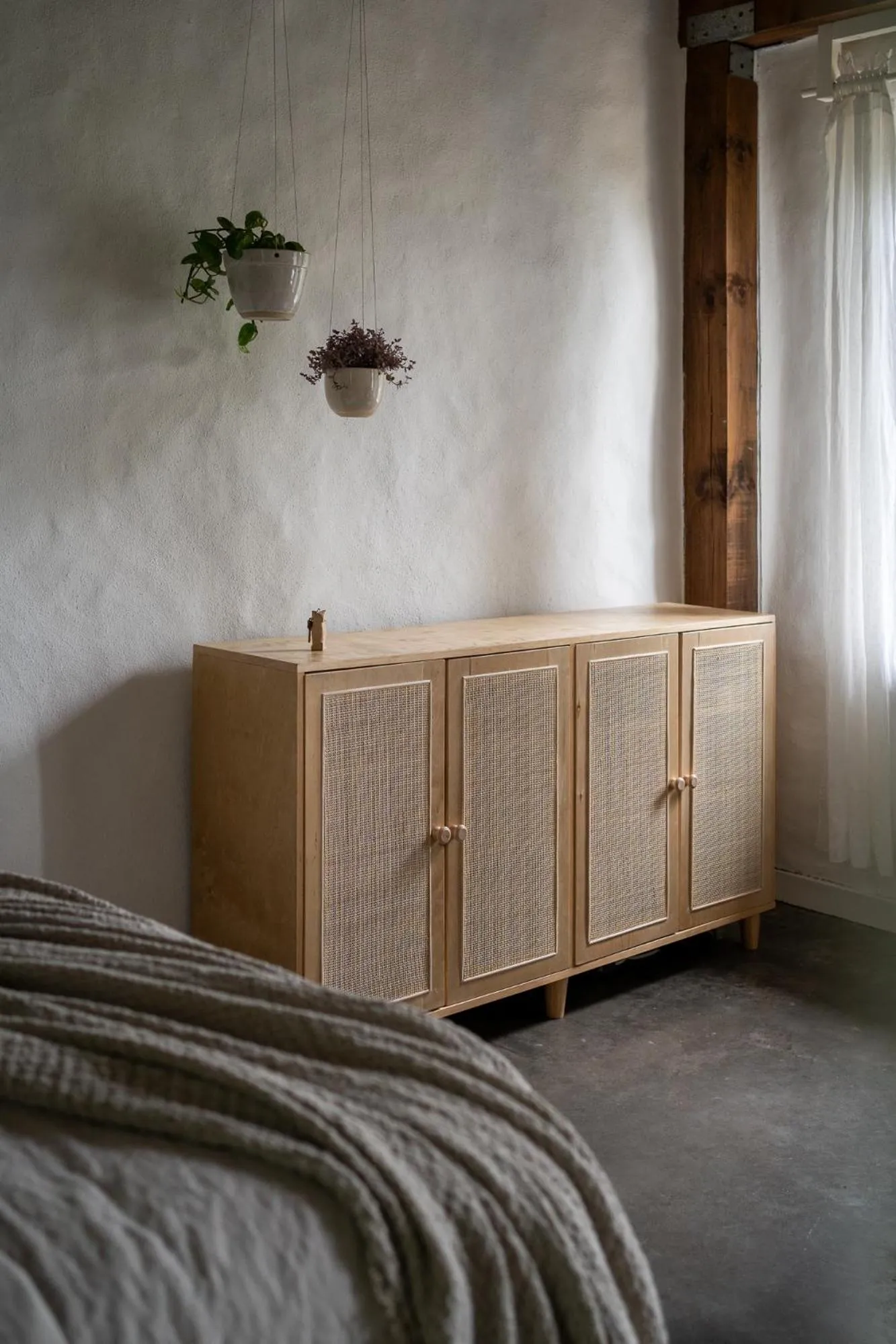 Bed in Owl's Nest Suites