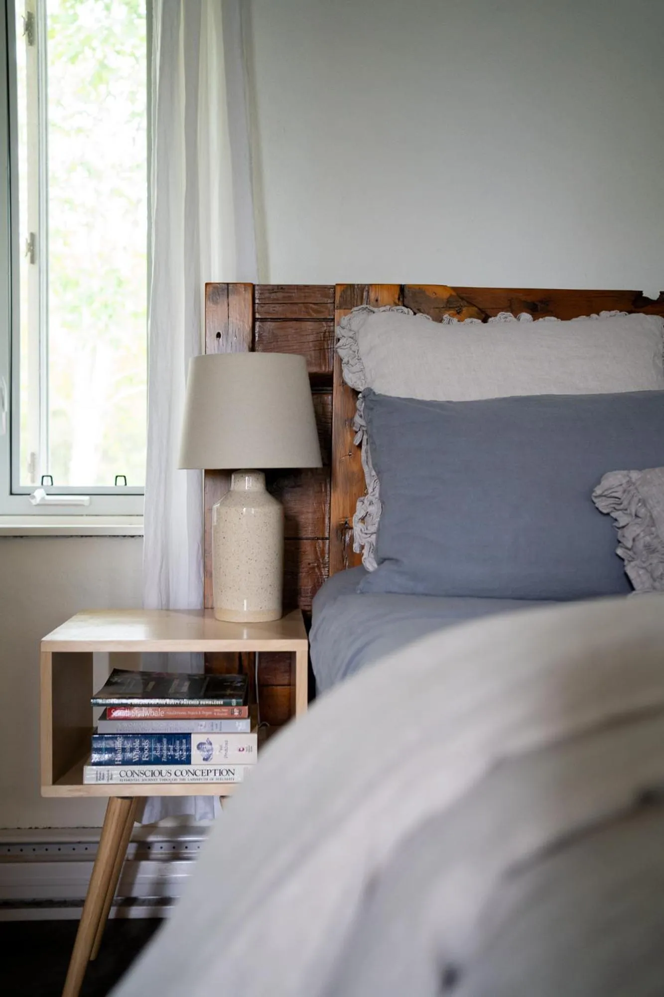 Bed in Owl's Nest Suites