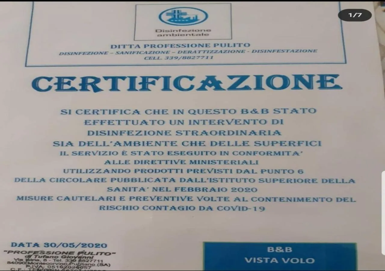 Certificate/Award in Vista Volo