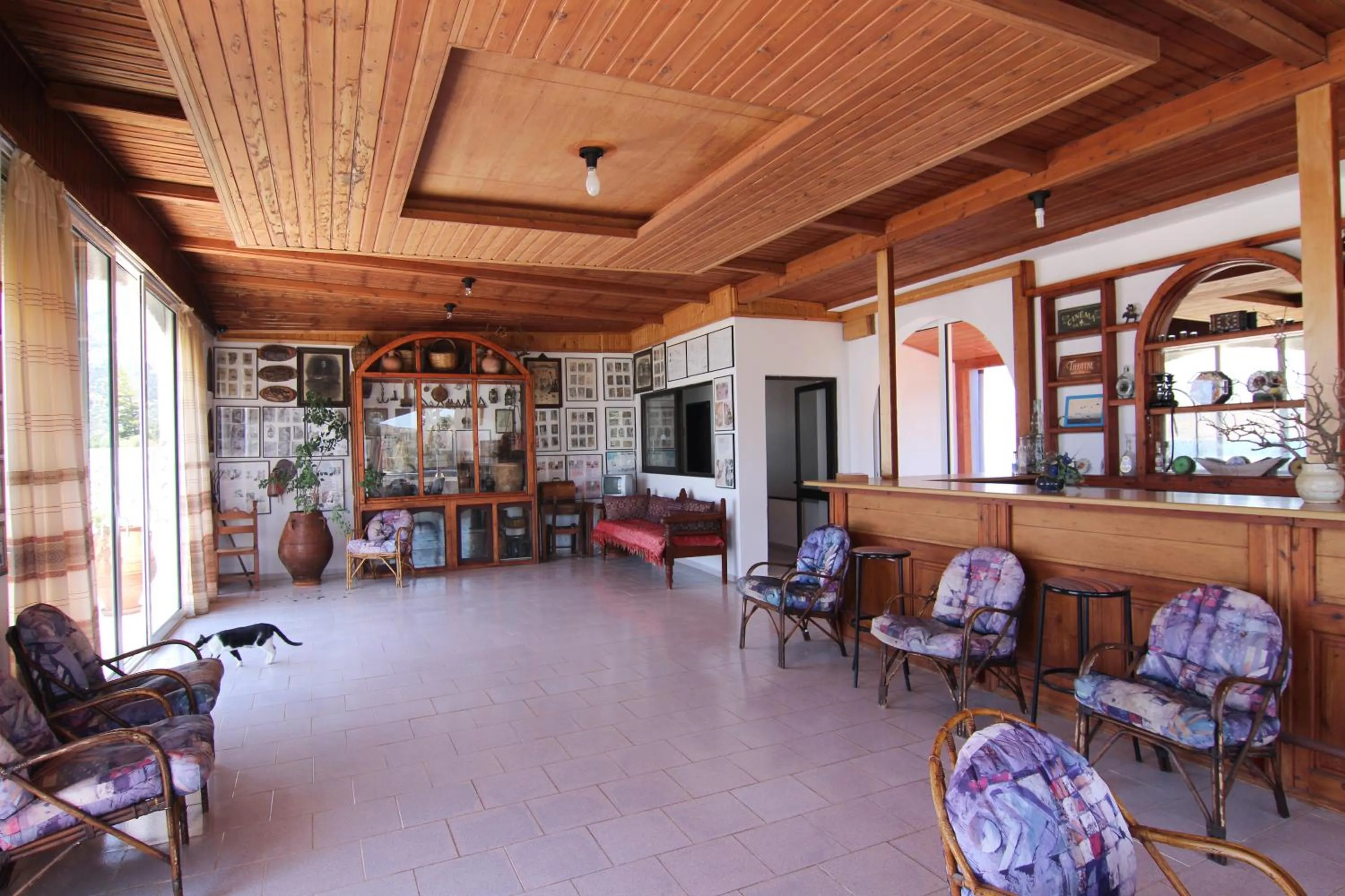 Communal lounge/ TV room in Lofos Hotel