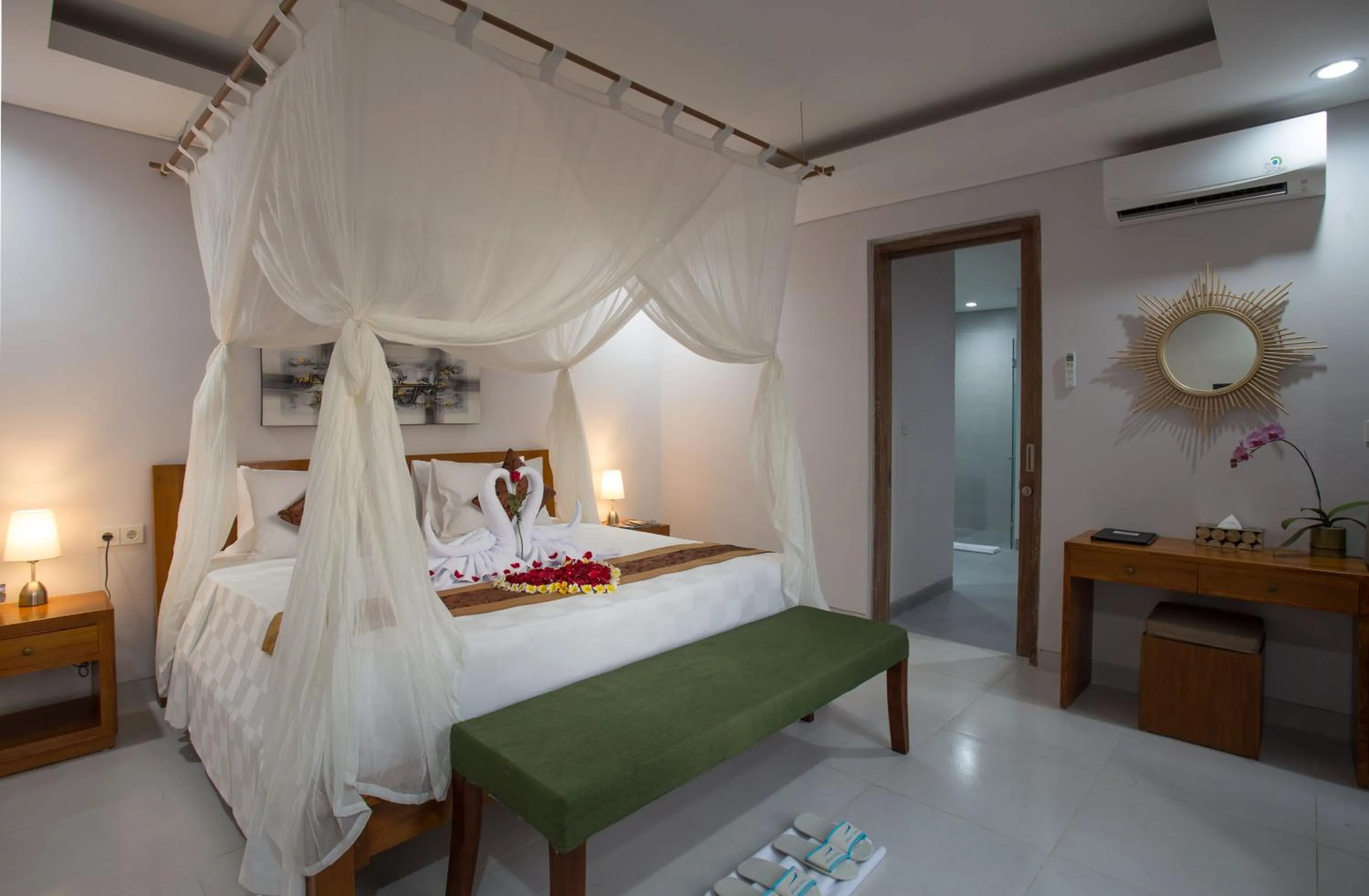 Bedroom, Bed in The Awandari Villas Seminyak - CHSE Certified