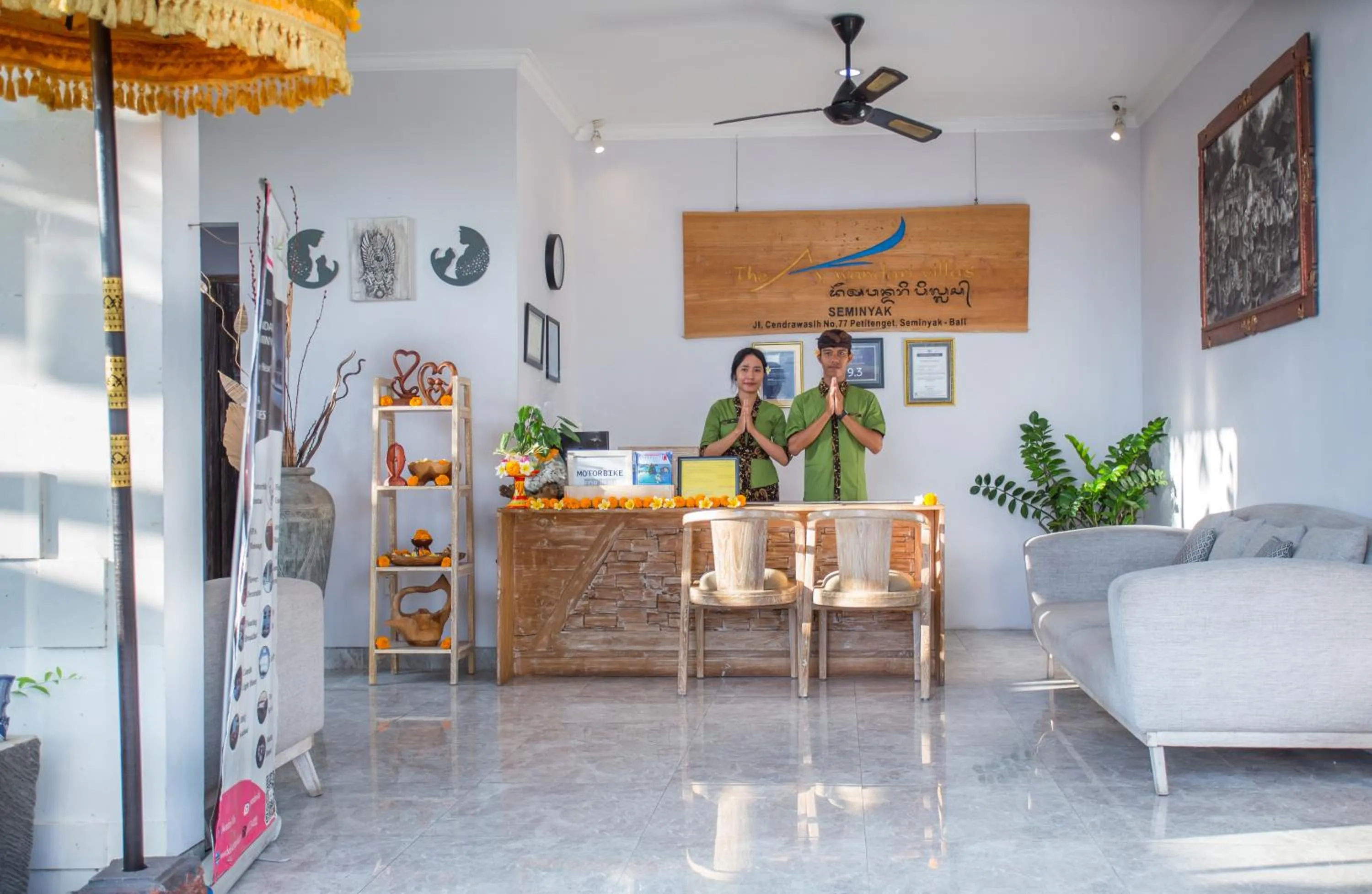 Lobby or reception in The Awandari Villas Seminyak - CHSE Certified