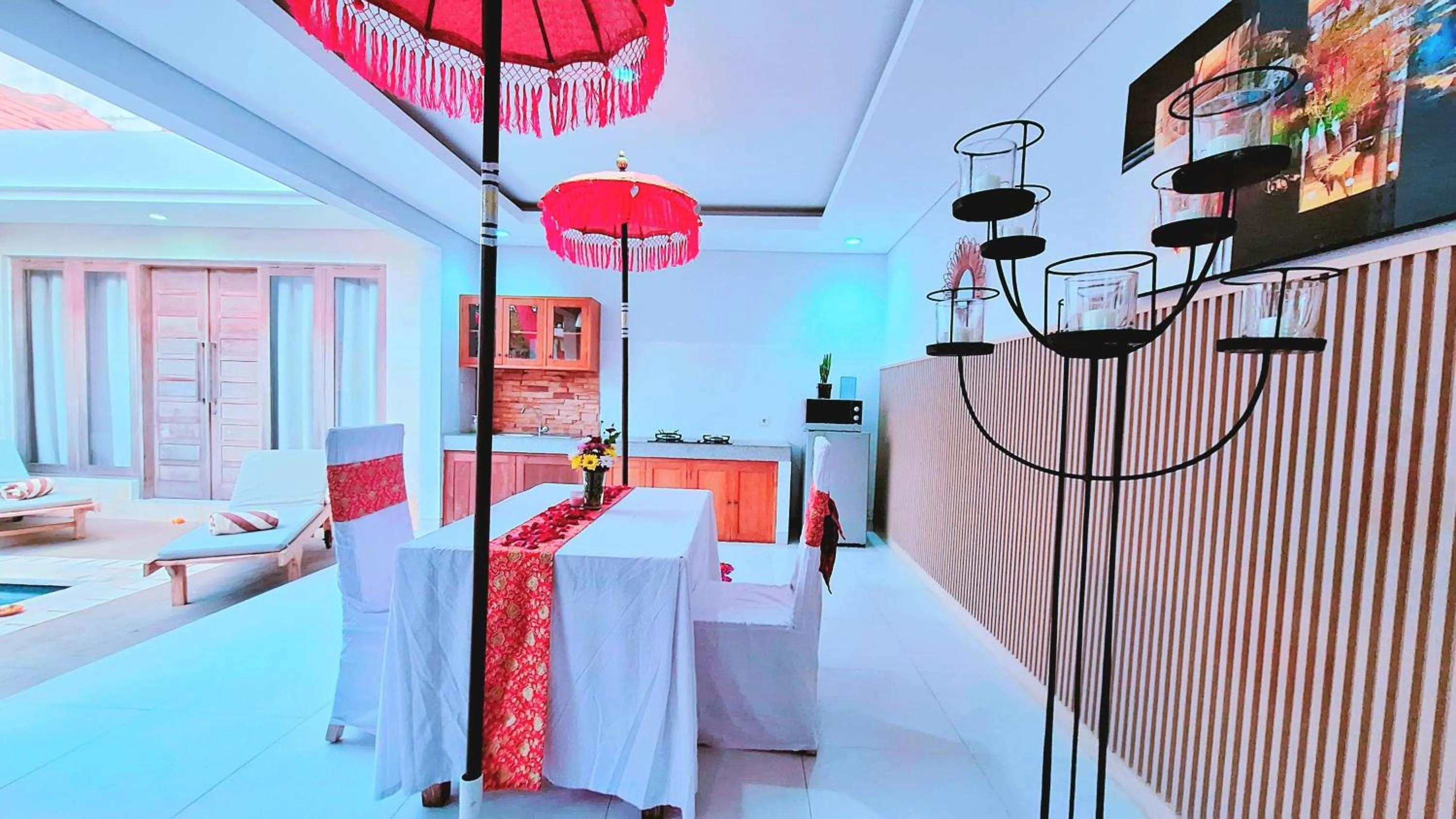 Dinner, Bed in The Awandari Villas Seminyak