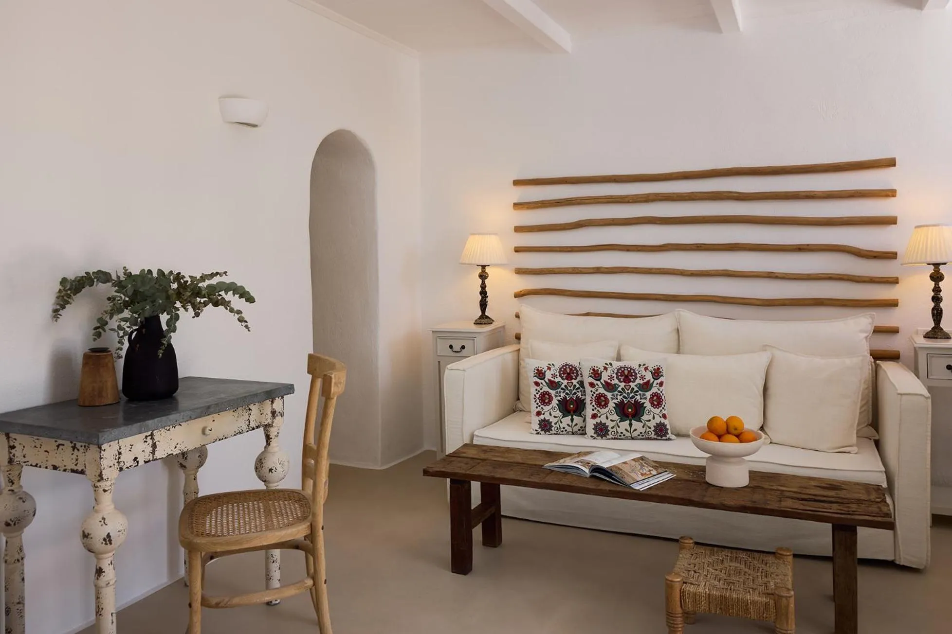 Living room in Iconic Santorini, a Boutique Cave Hotel by Sandglass