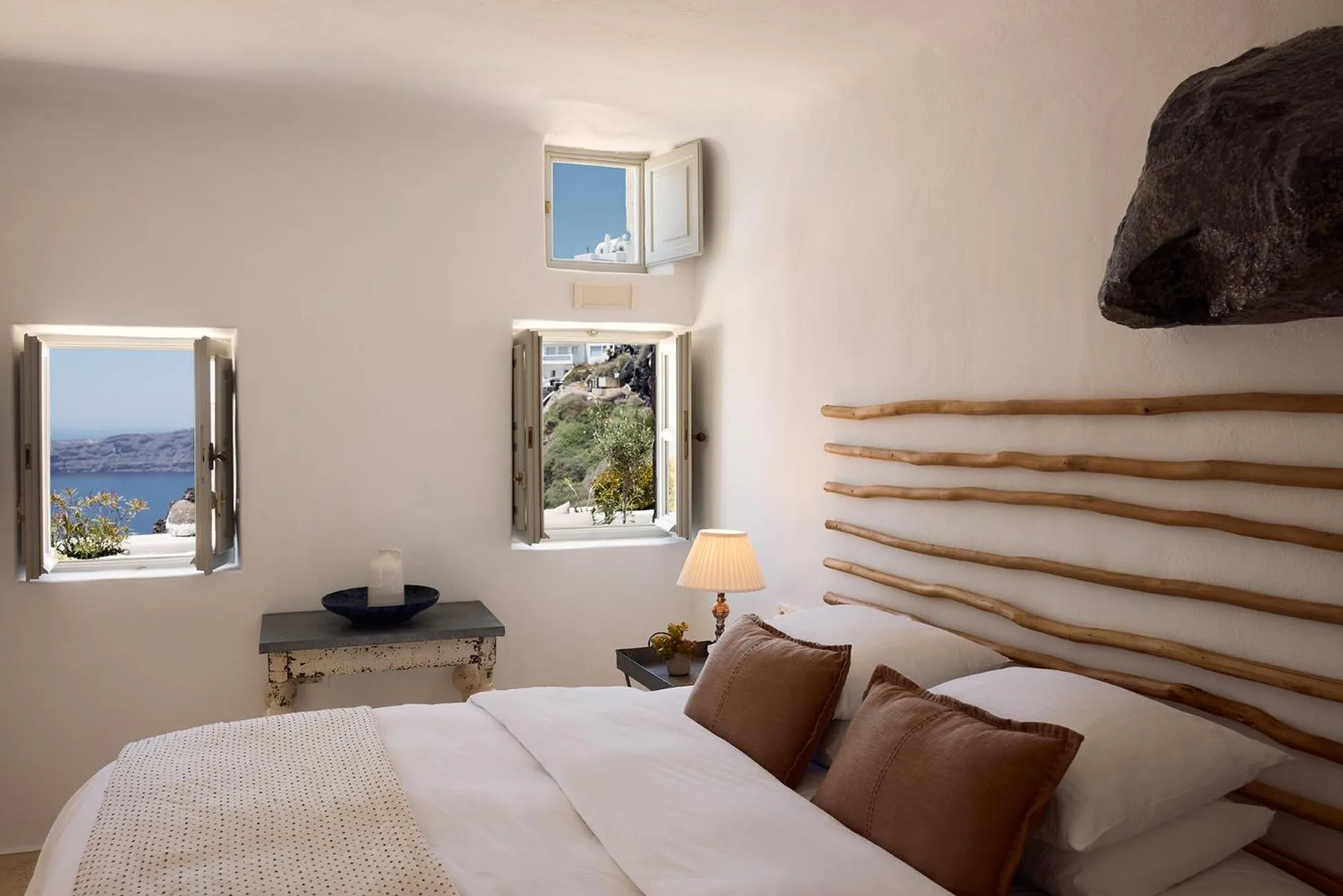 Bed in Iconic Santorini, a Boutique Cave Hotel by Sandglass