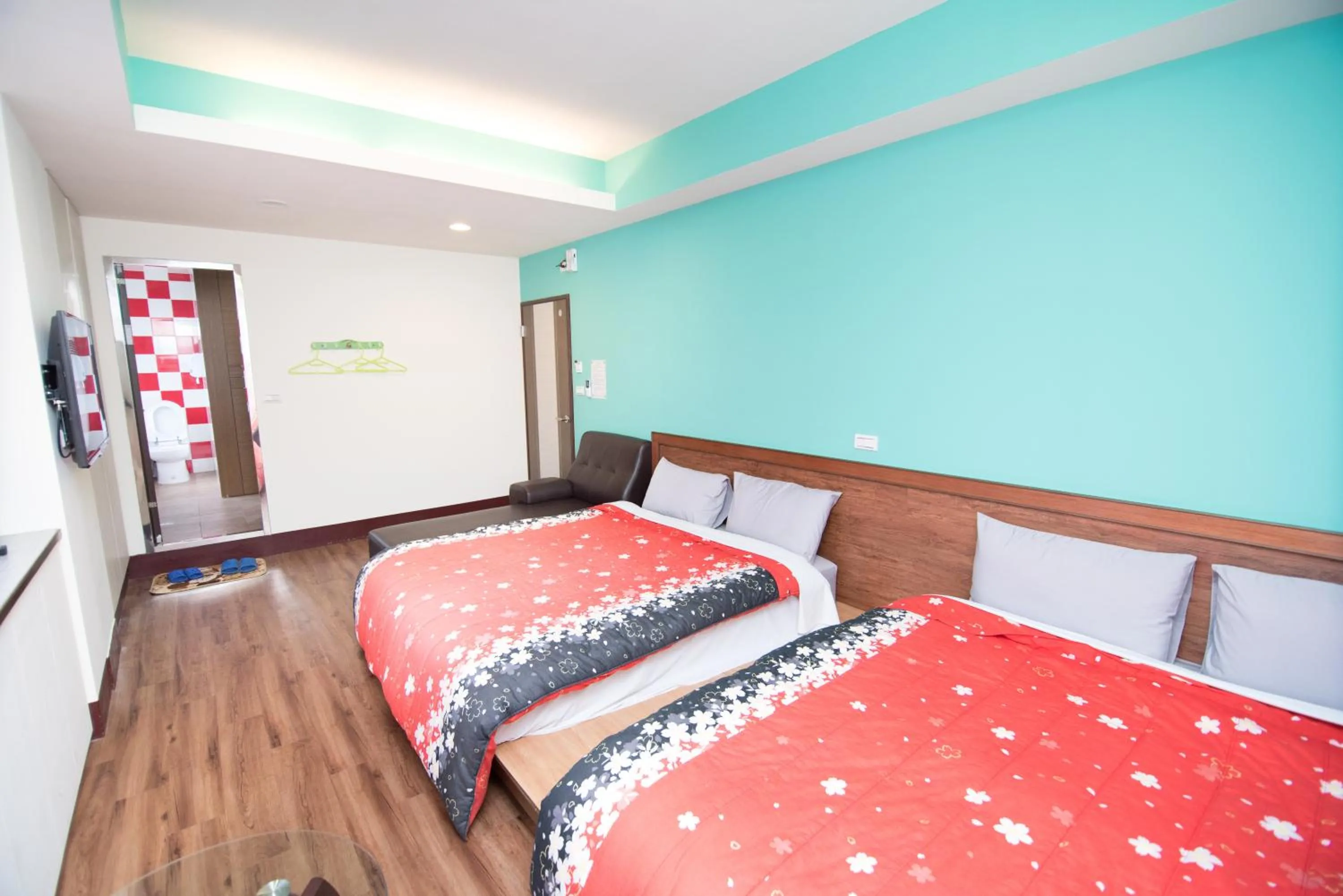Decorative detail, Bed in Nantou Xitou Riverside Homestay B&B