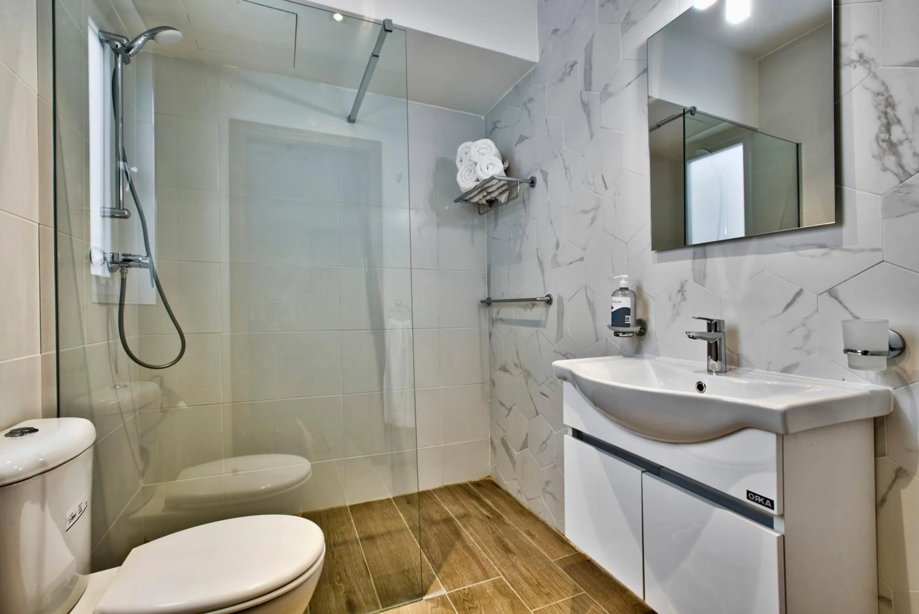 Shower in Tritoni Valletta Boutique Hotel