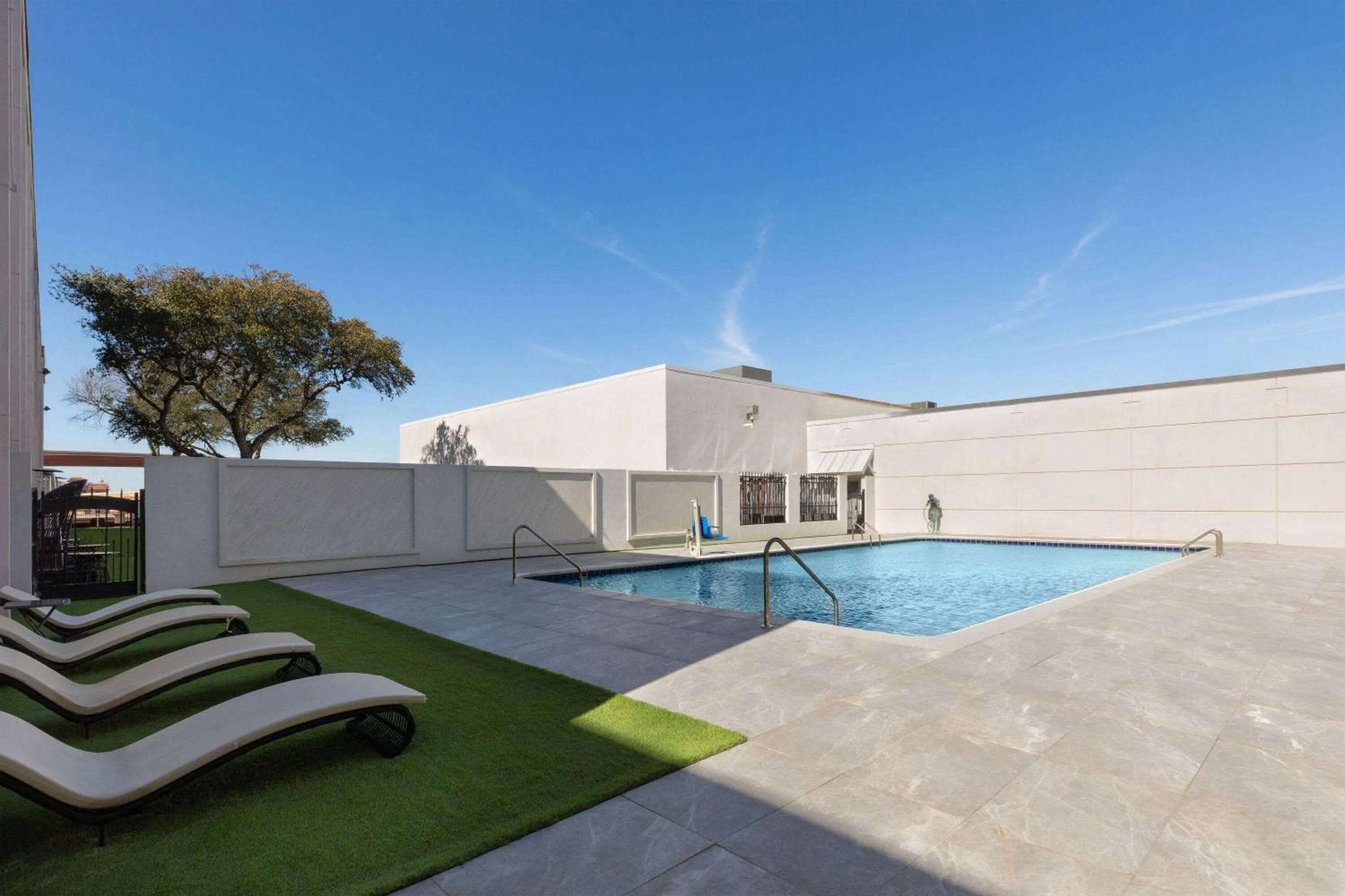 Pool view in Wyndham DFW Airport