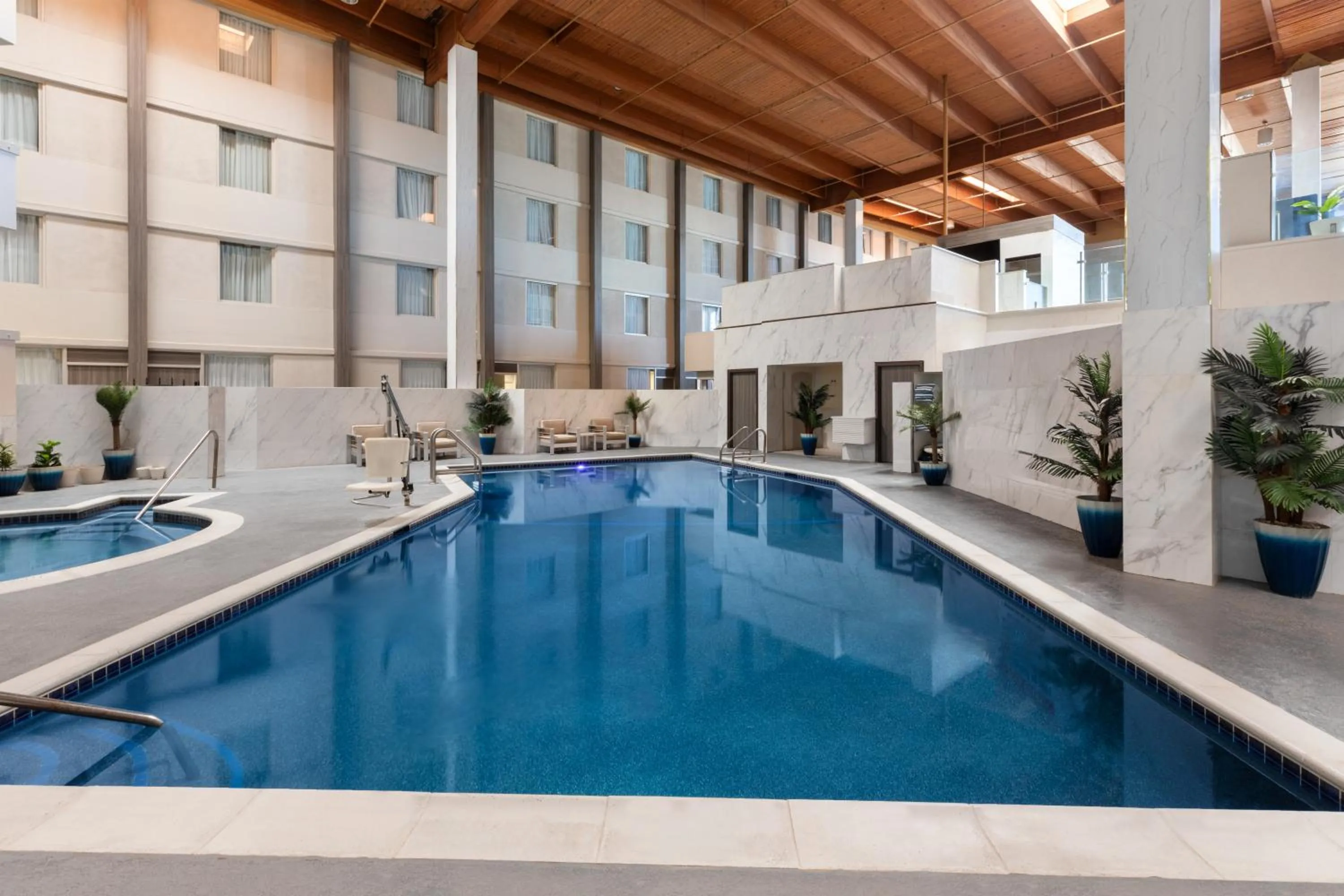 Pool view in Wyndham DFW Airport