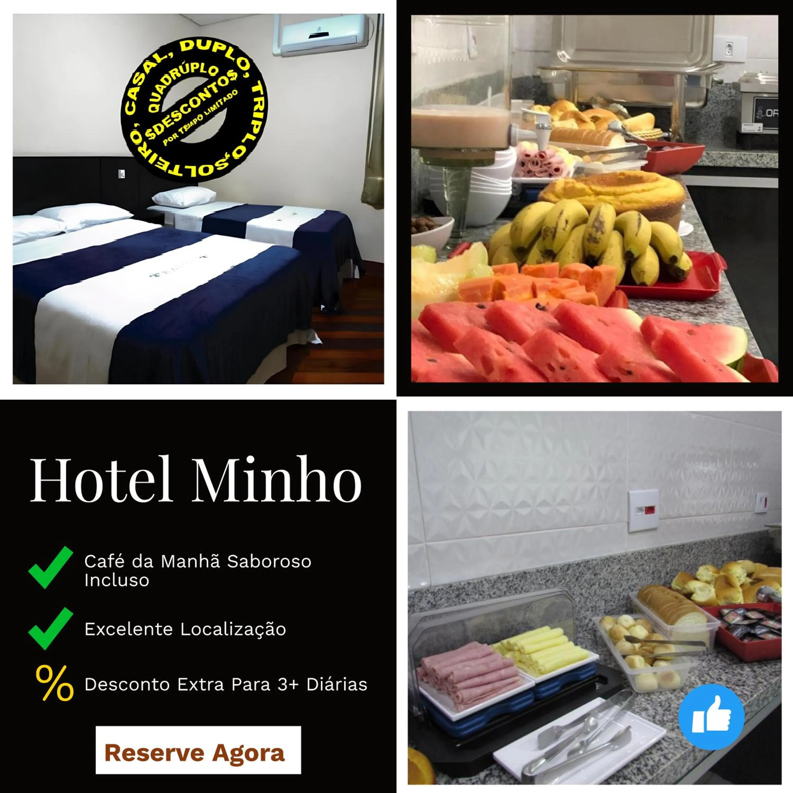 Property building in Hotel Minho - Melhor Opção Próximo à 25 de Março, Brás, Bom Retiro, Metrô e Hospital Pérola Byington - Buffet de Café da Manhã Incluso - Desc Extra em 3 ou Mais Diárias