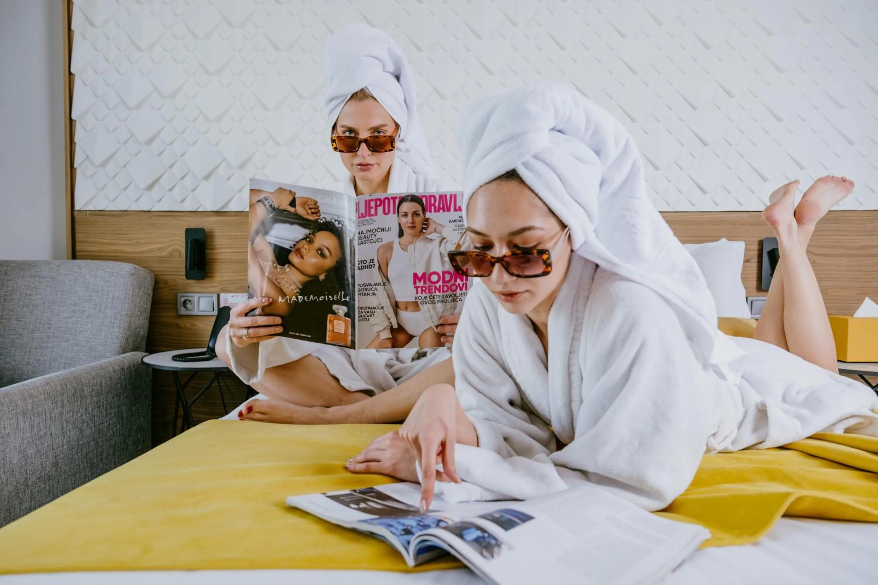 Bed in New Hotel Piscine Wellness & Spa