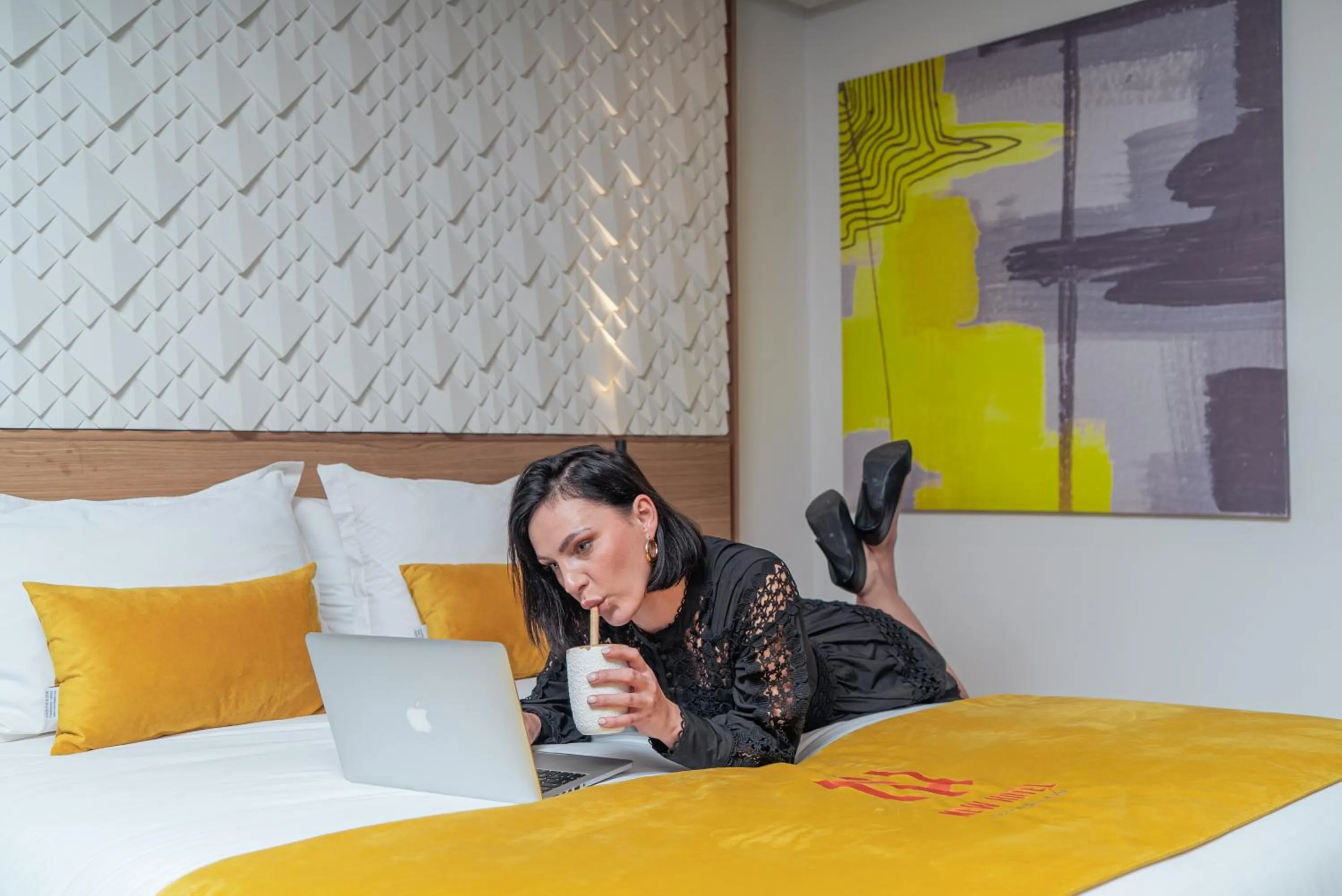 Bedroom, Bed in New Hotel Piscine Wellness & Spa