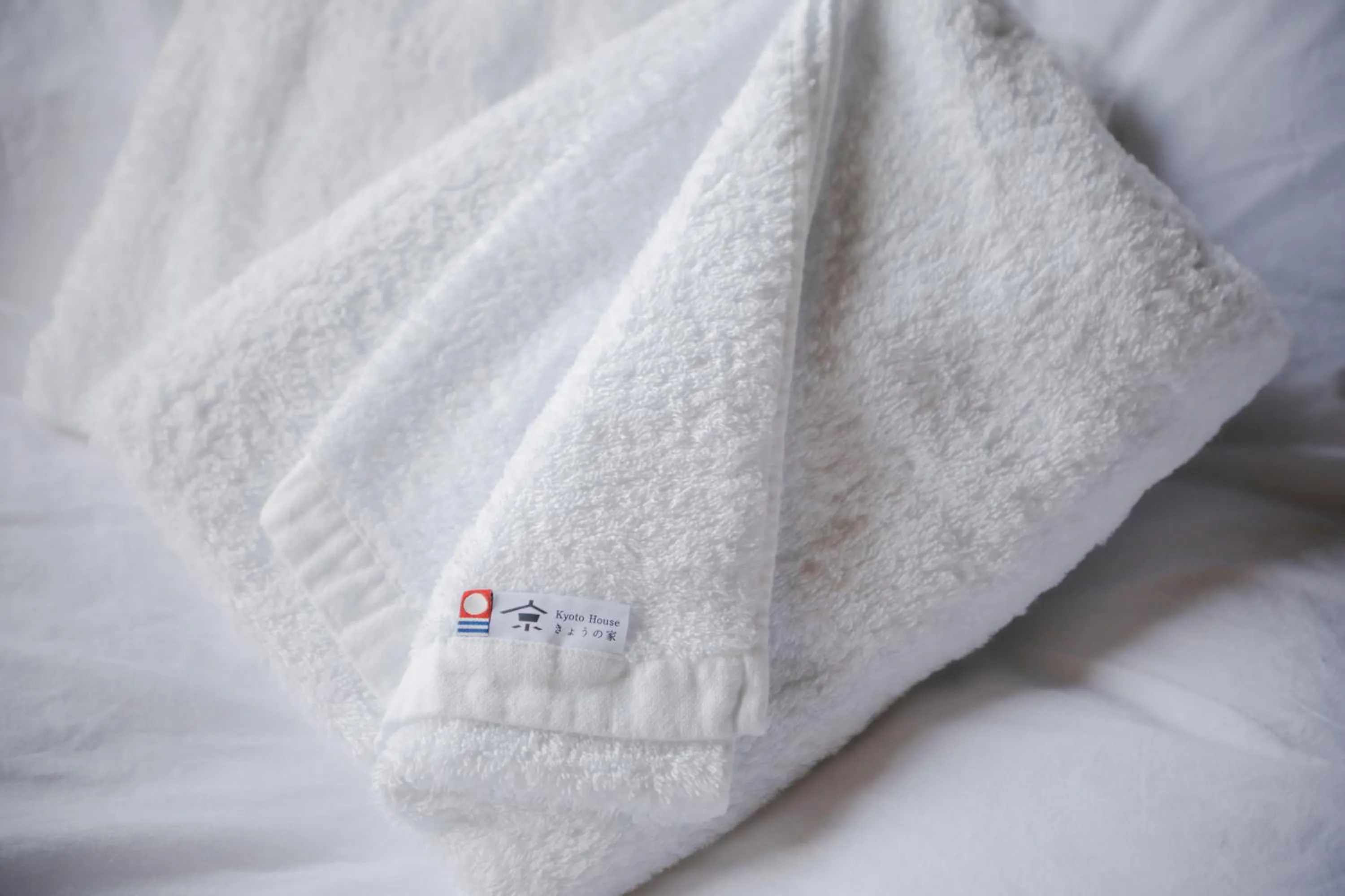 towels, Bed in Someno House Kyoto Dog Friendly