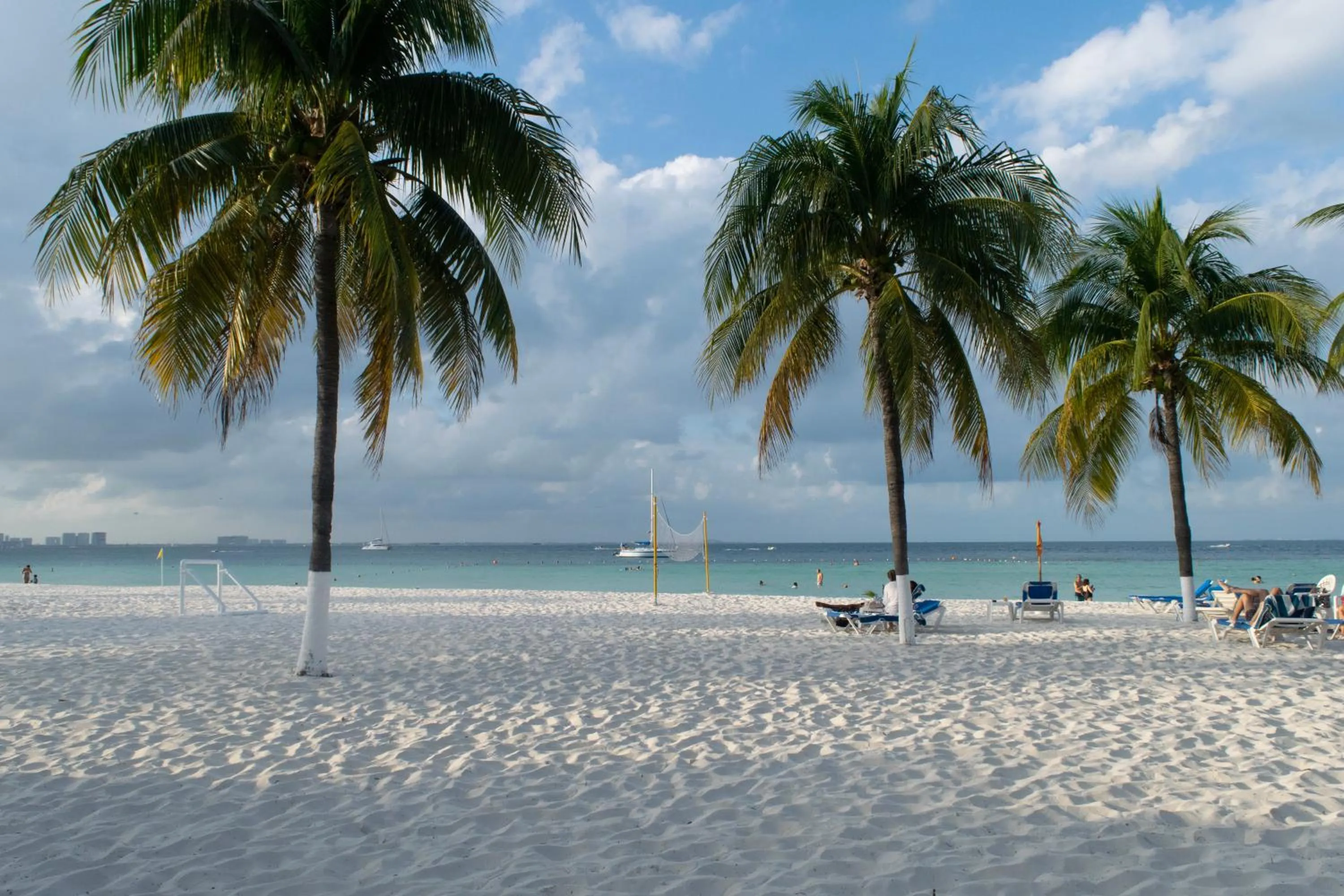 Beach in Oceanfront condo at voted best Cancun sandy beach