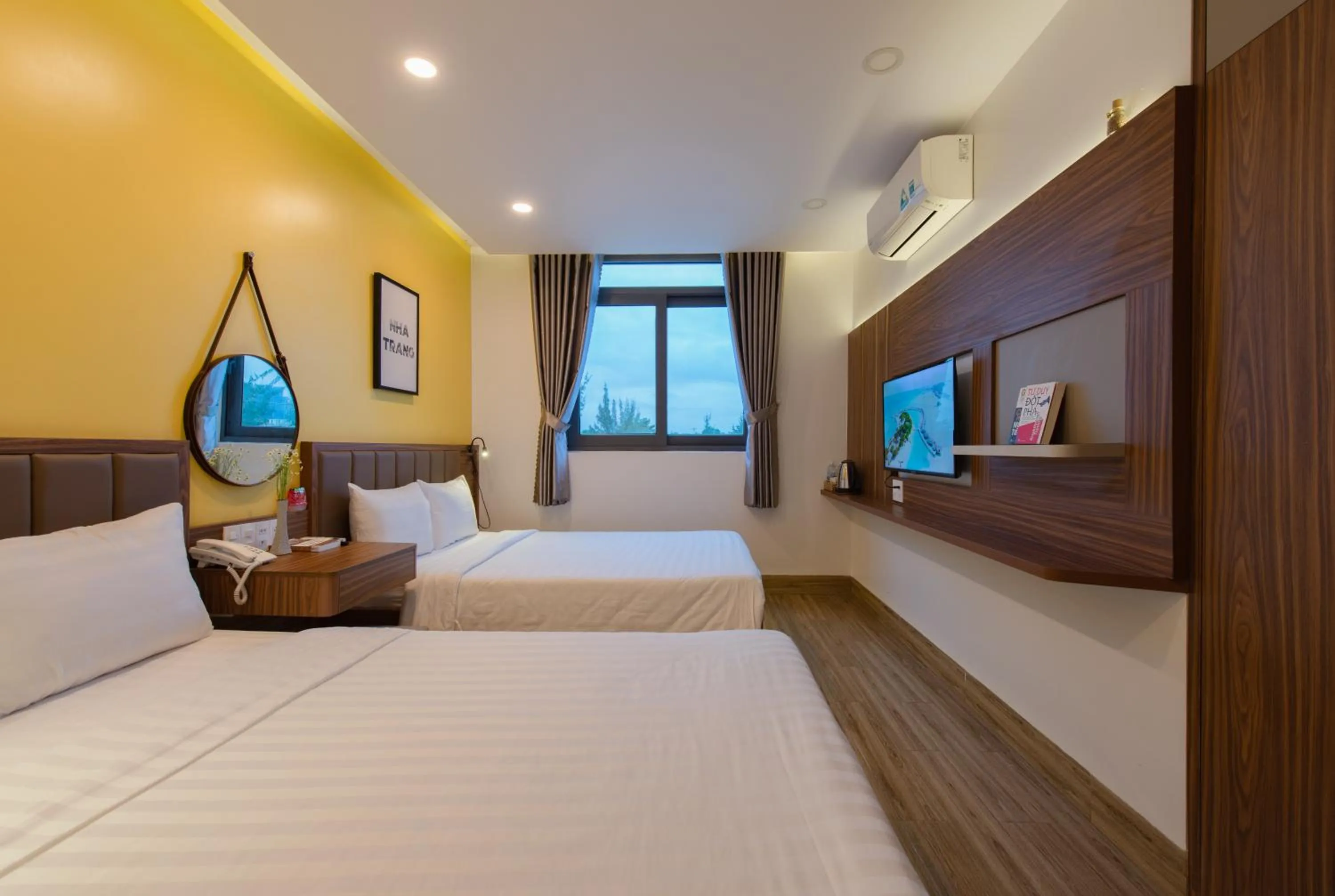 Decorative detail, Bed in West Lake Hotel - Near Bai Dai Beach