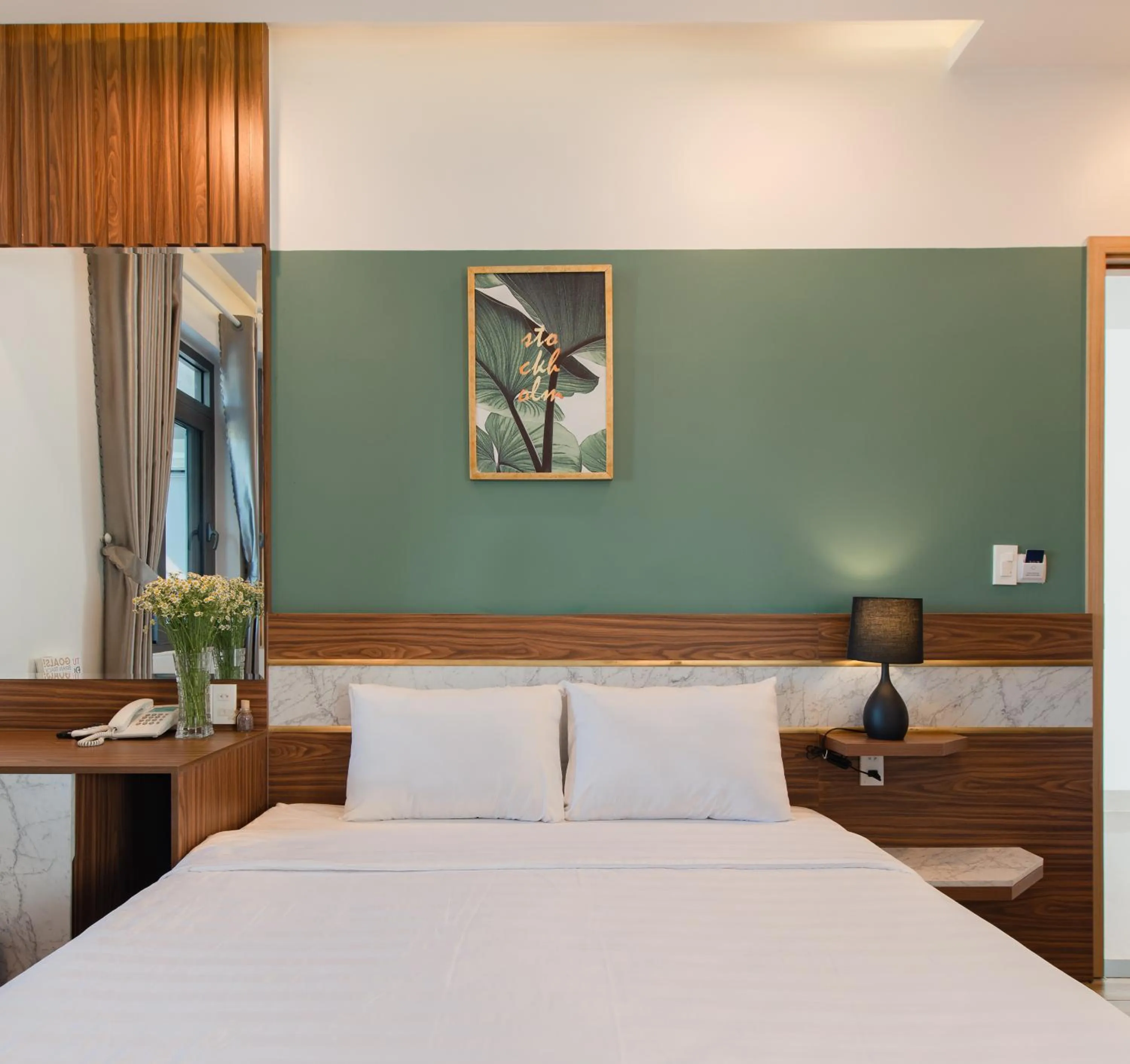 Decorative detail, Bed in West Lake Hotel - Near Bai Dai Beach