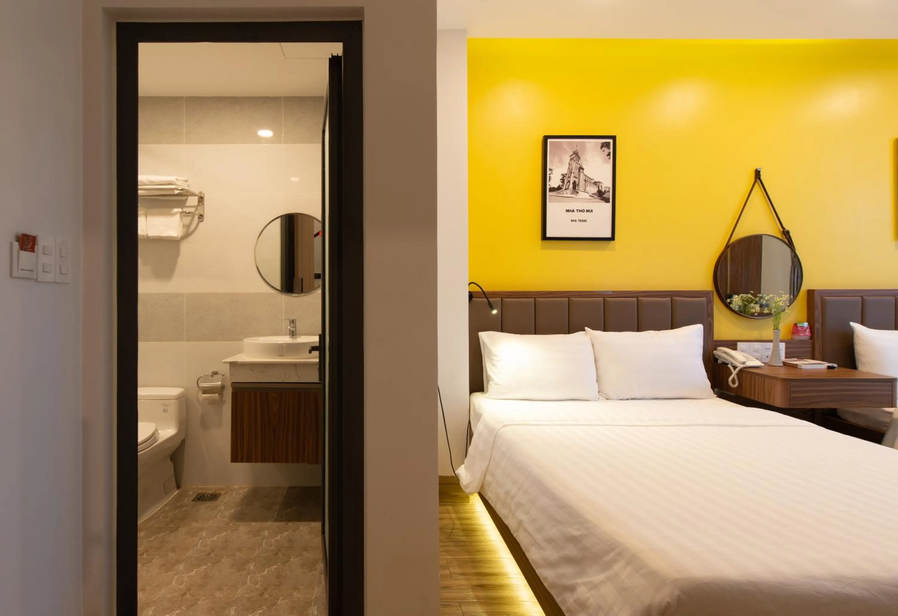 View (from property/room), Bed in West Lake Hotel - Near Bai Dai Beach