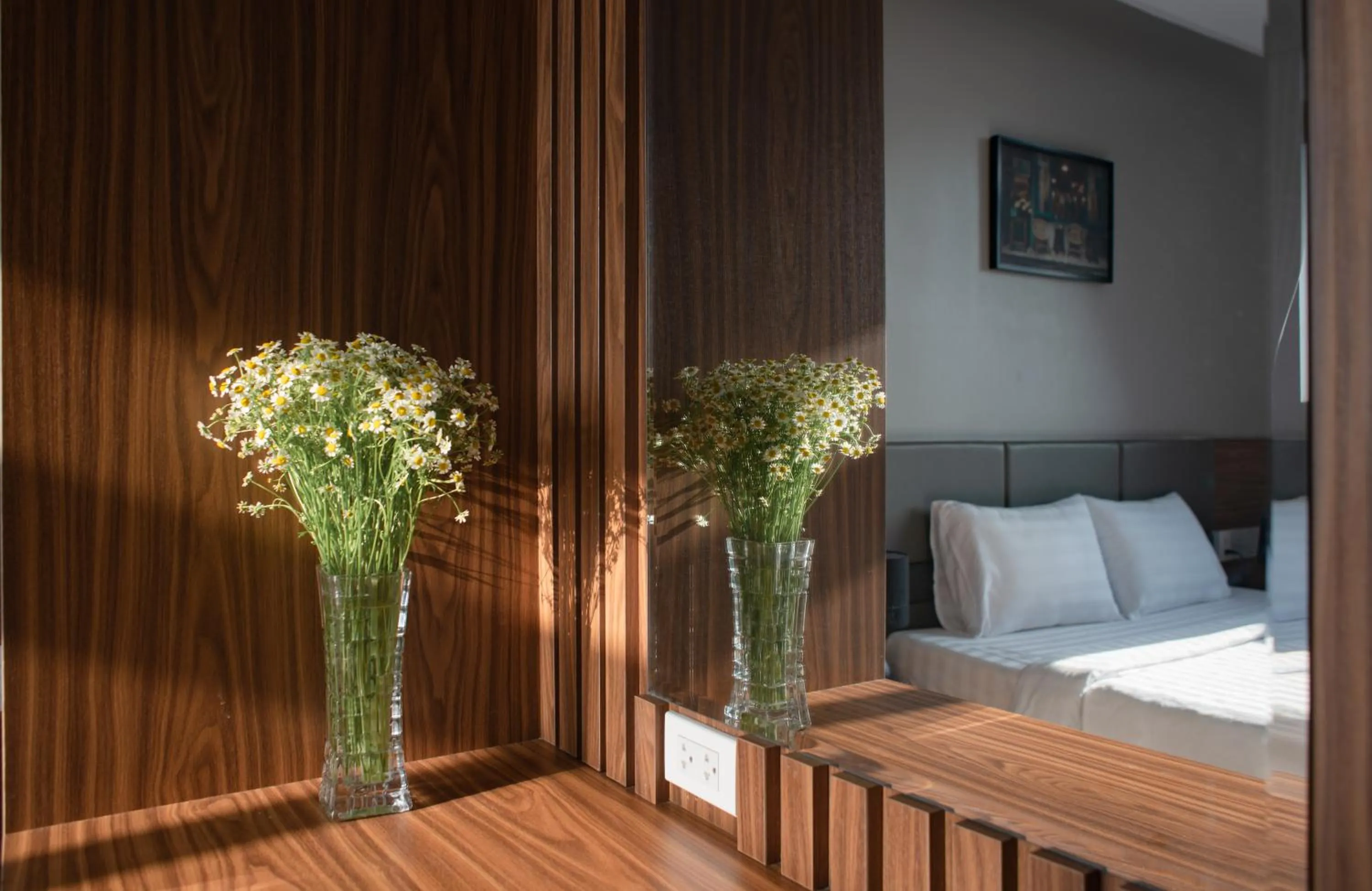 Decorative detail, Bed in West Lake Hotel - Near Bai Dai Beach