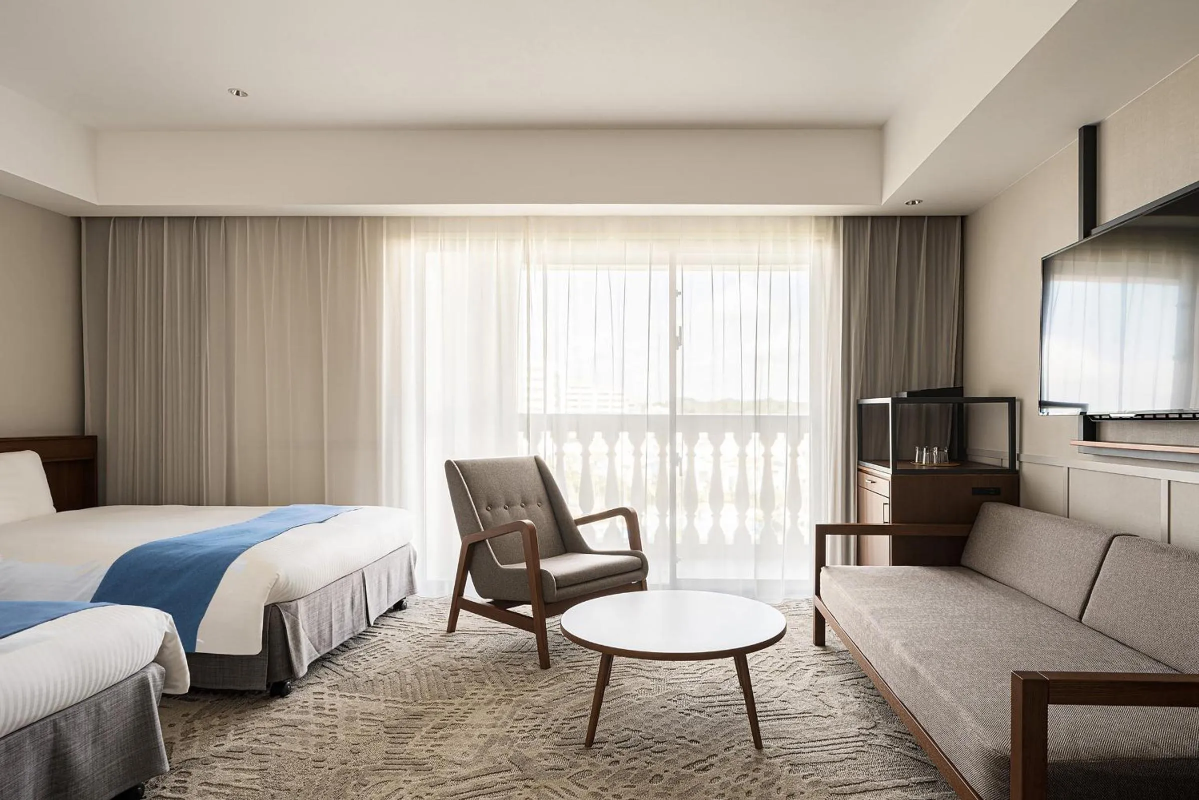 Photo of the whole room, Bed in Lequ Okinawa Chatan Spa ＆ Resort