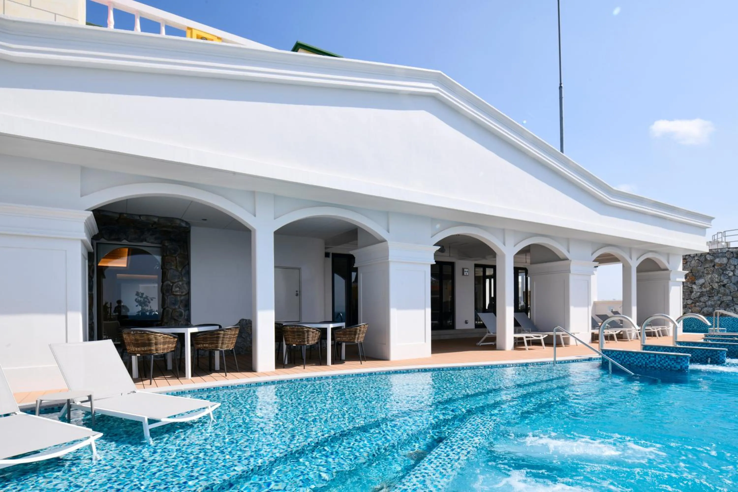 Pool view in Lequ Okinawa Chatan Spa ＆ Resort