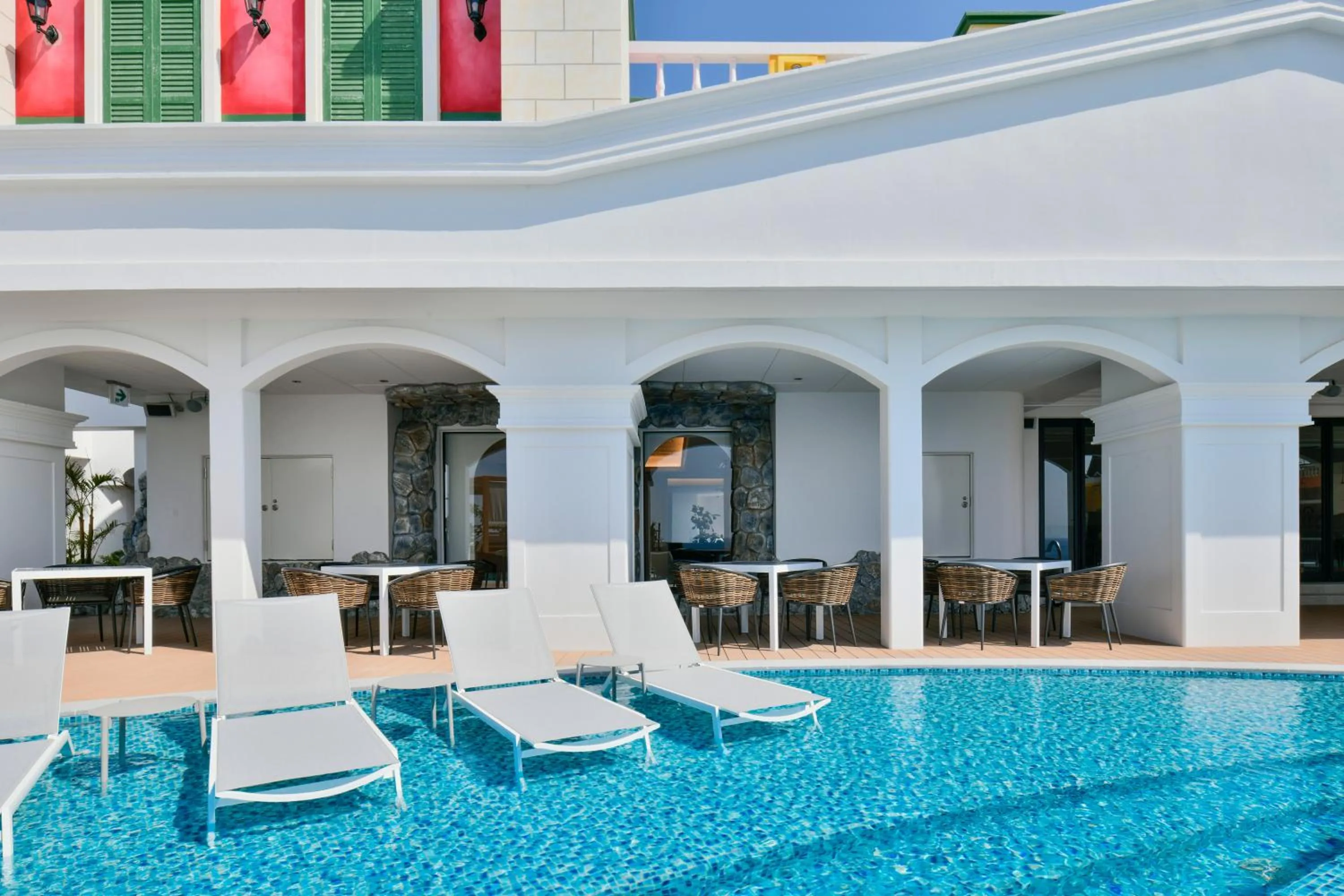 Pool view in Lequ Okinawa Chatan Spa ＆ Resort
