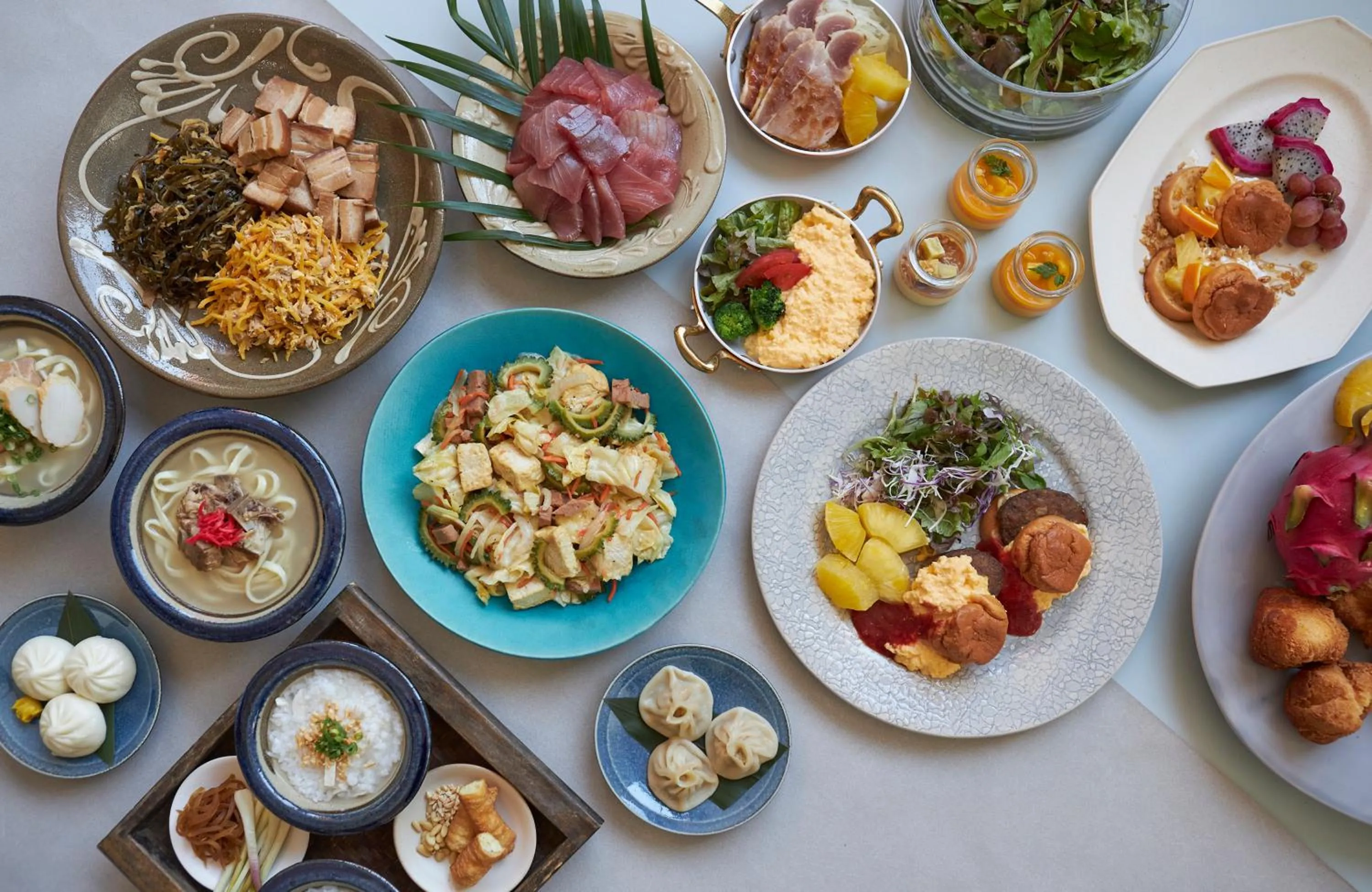 Buffet breakfast in Lequ Okinawa Chatan Spa ＆ Resort