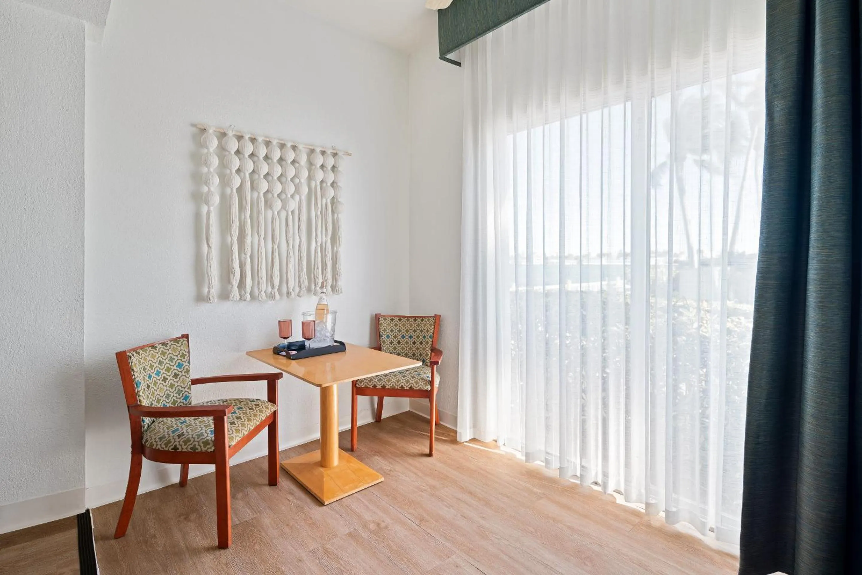 Seating area in Palm Tree Club Miami