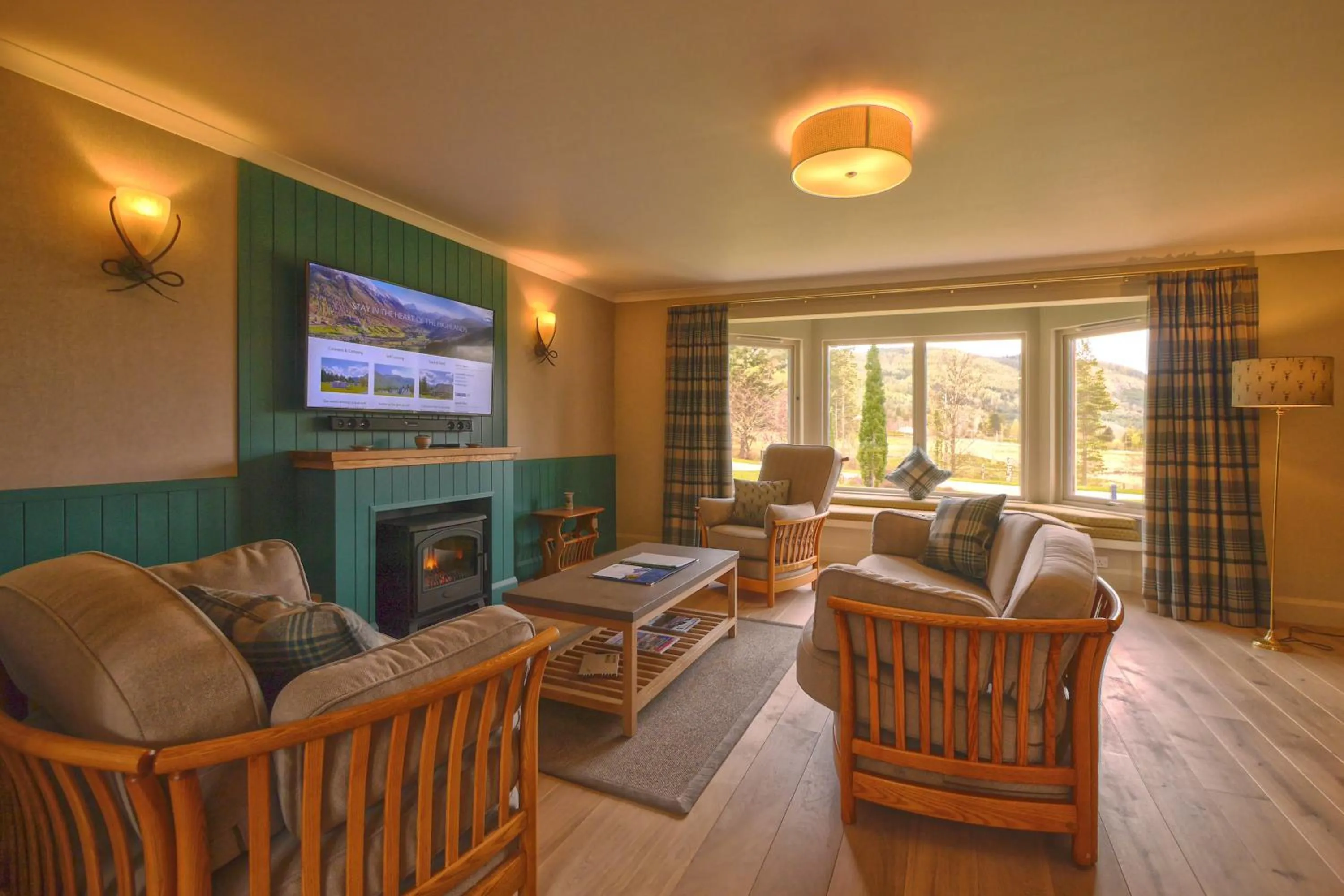 Living room in Glen Nevis Holidays