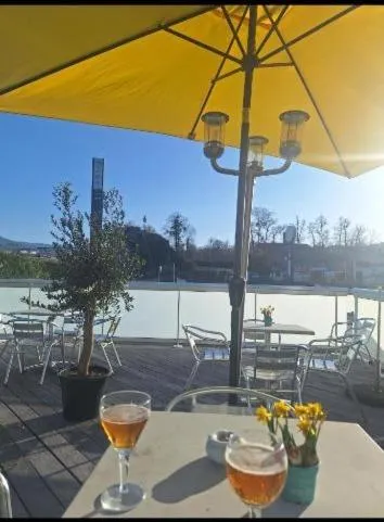 Patio in Hotel le Foron