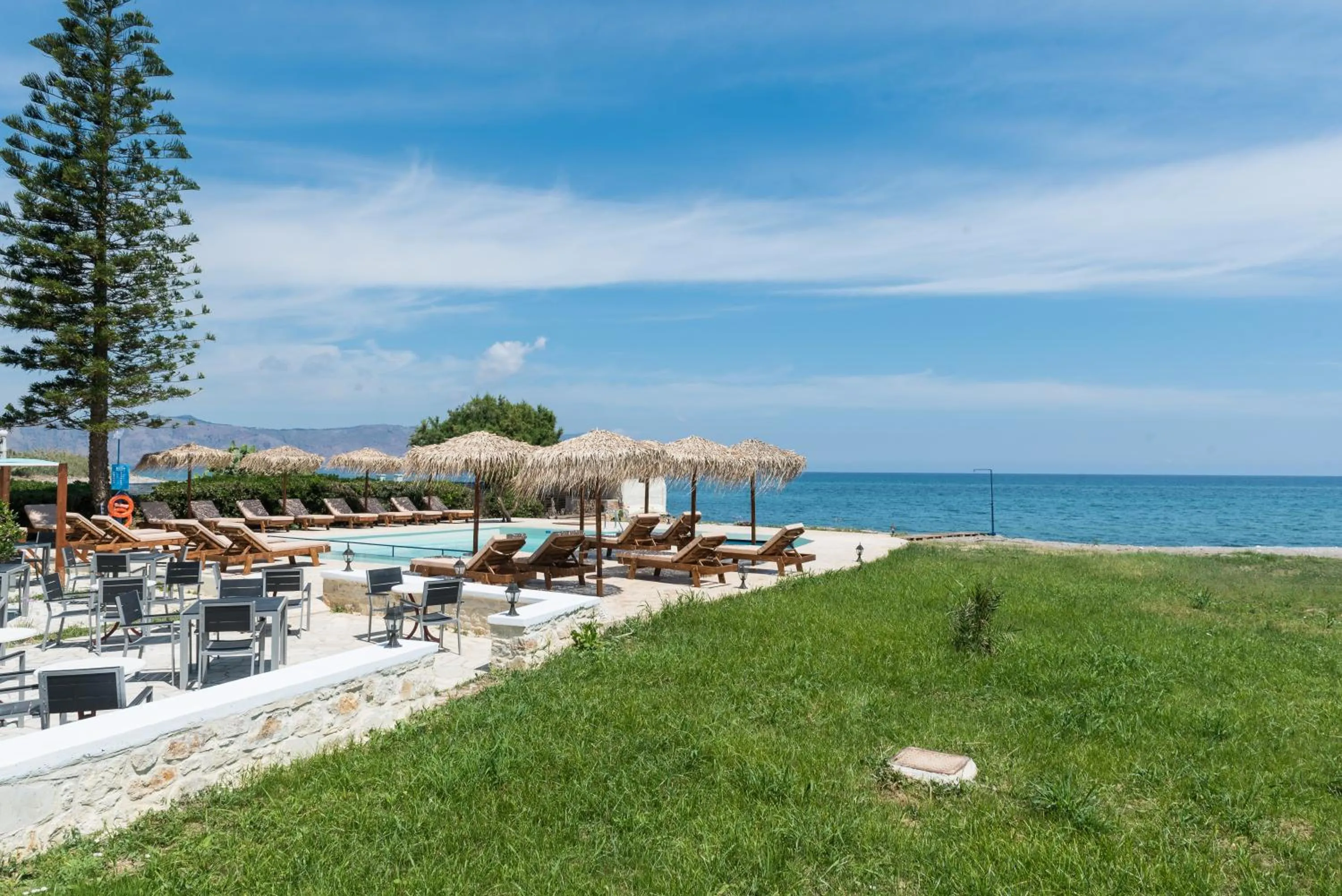 Pool view in Musela Studios