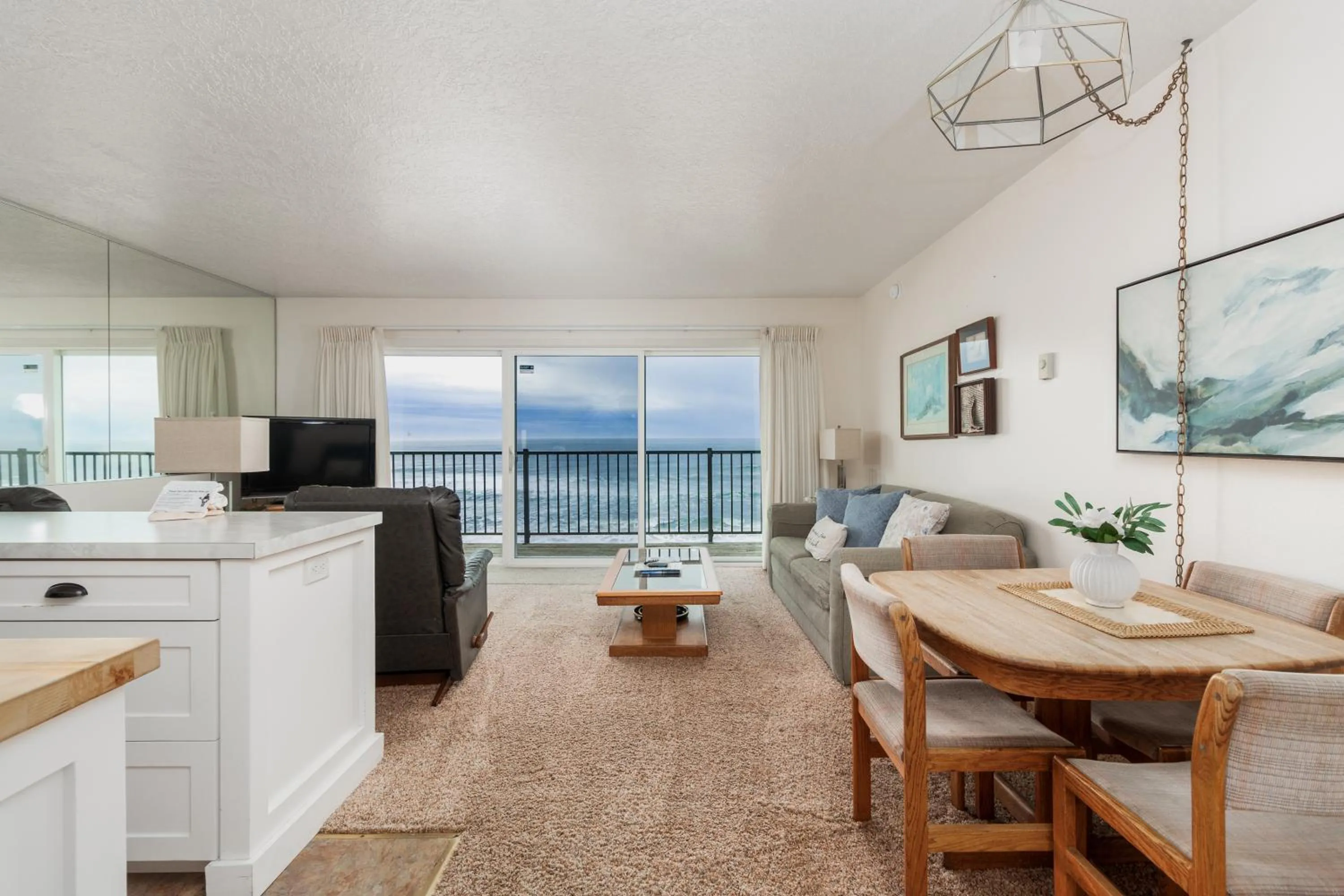 Living room in Ocean Terrace Condominiums
