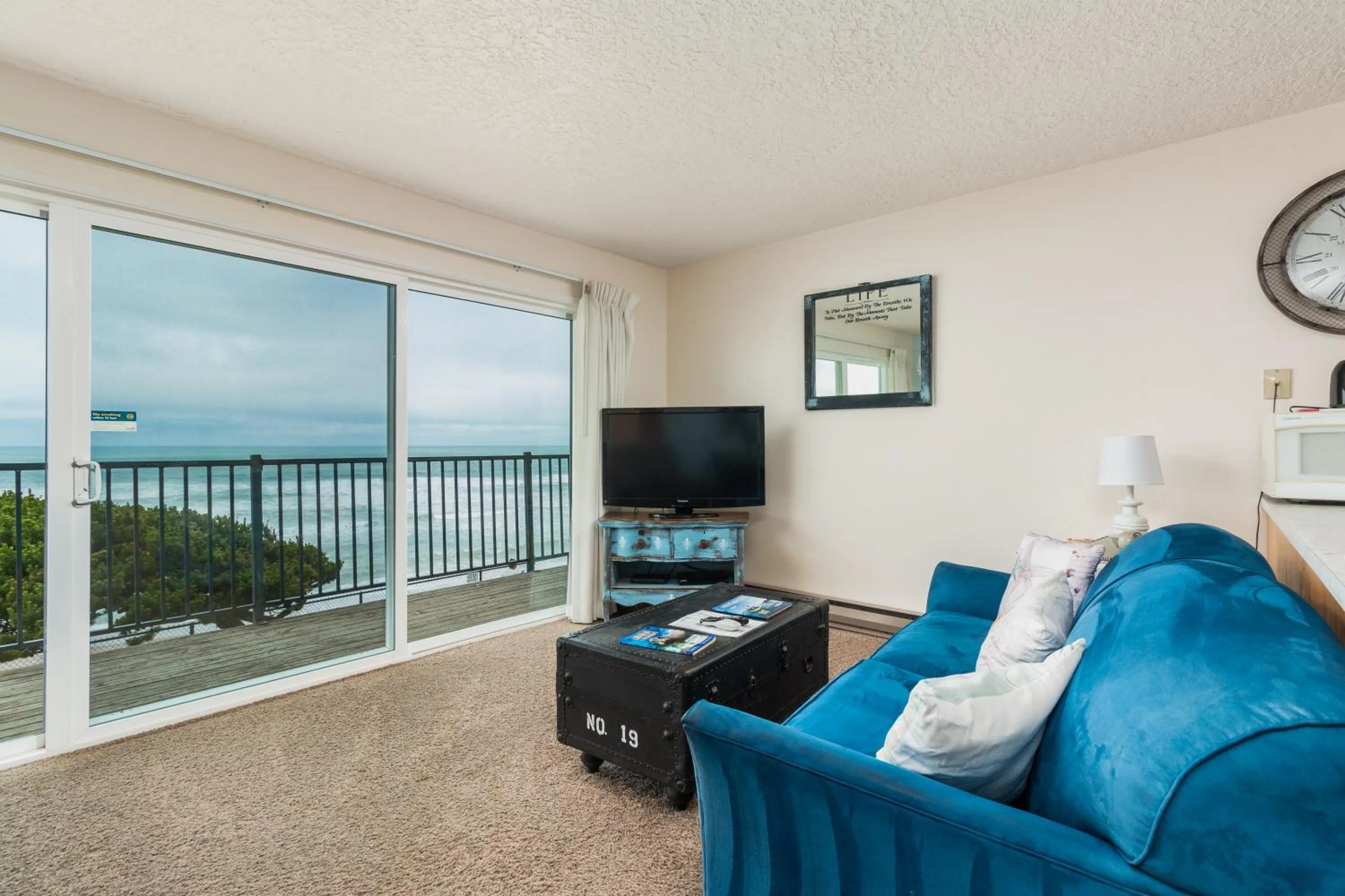 Living room in Ocean Terrace Condominiums