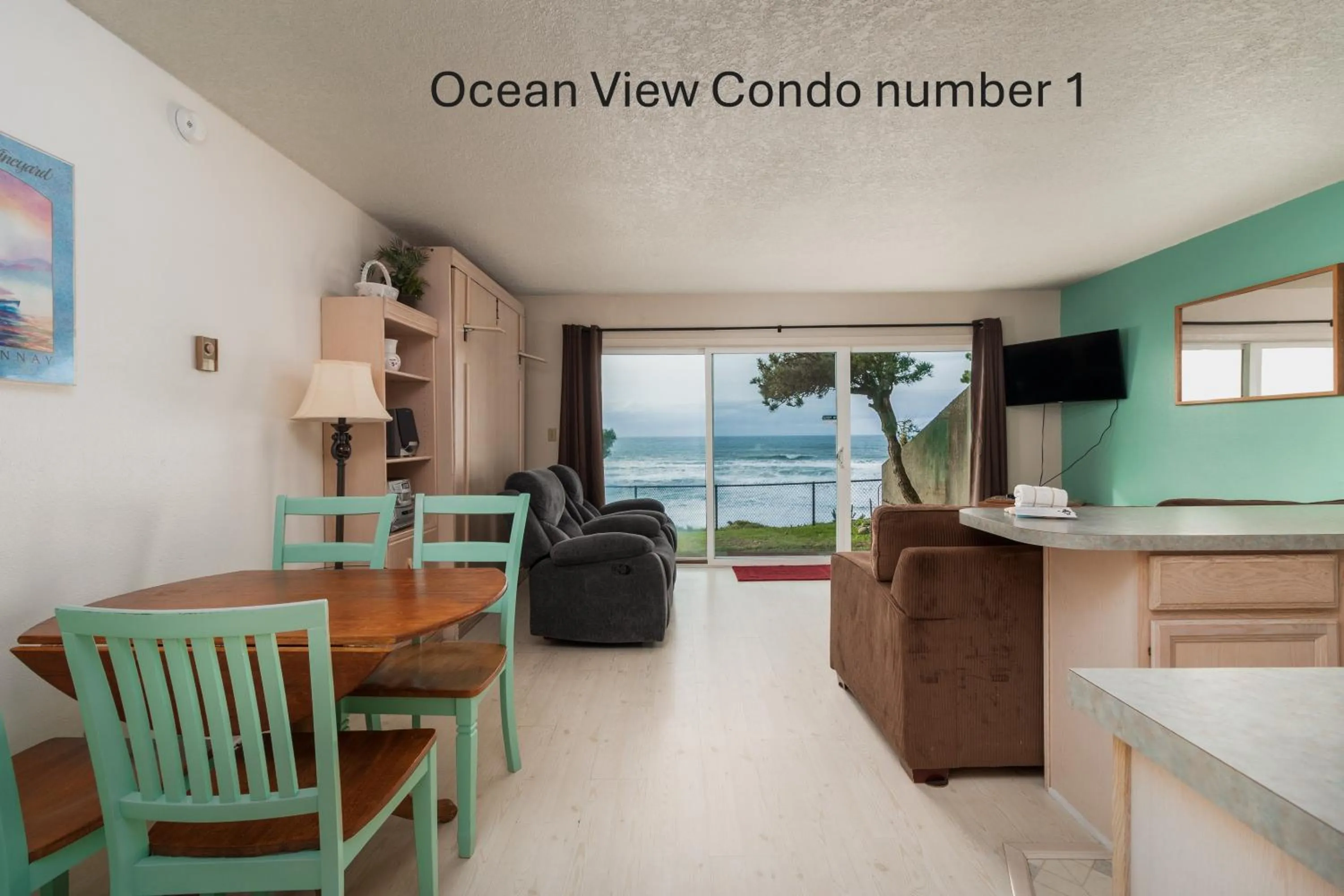 Living room in Ocean Terrace Condominiums