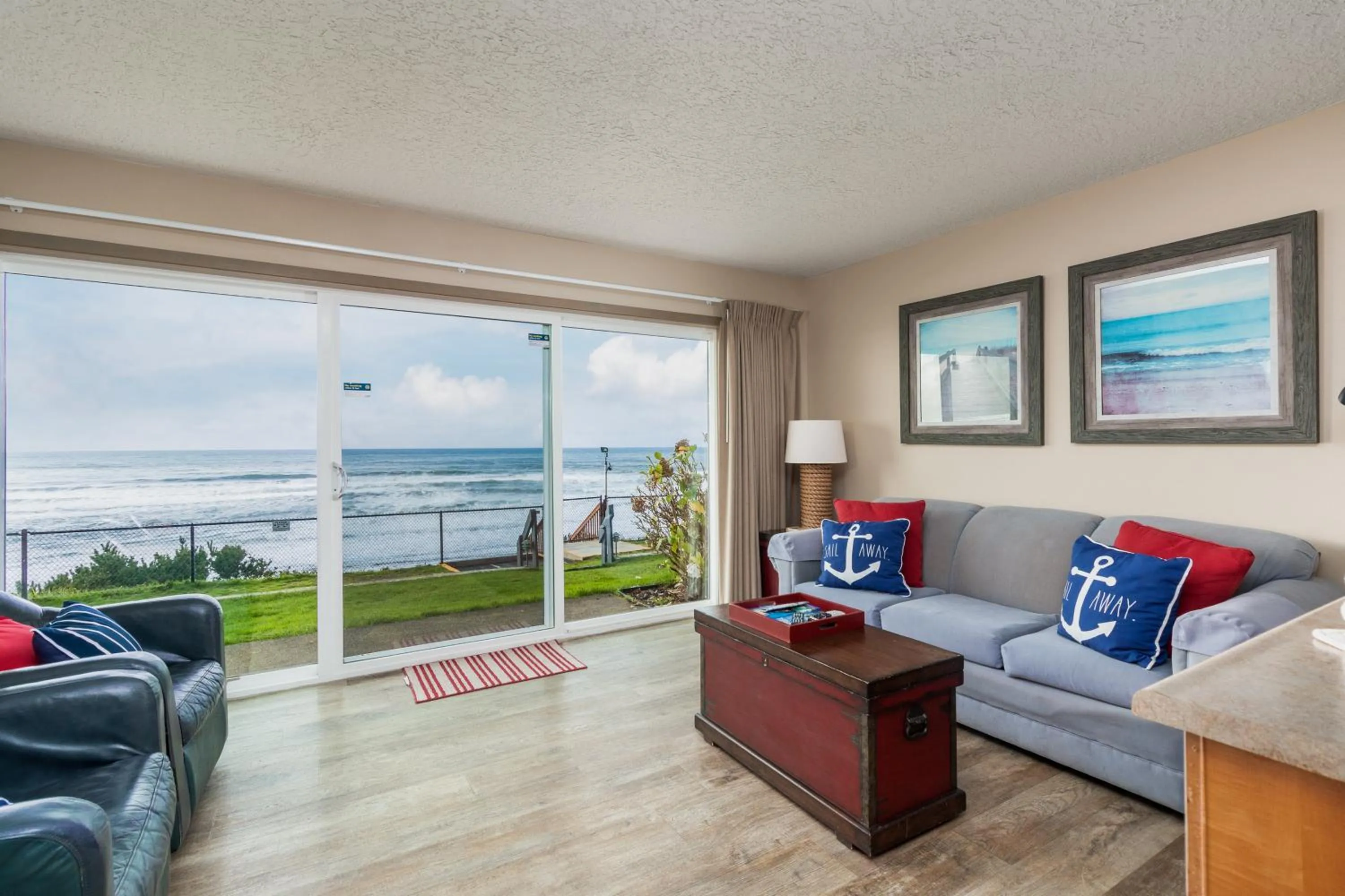 Living room in Ocean Terrace Condominiums