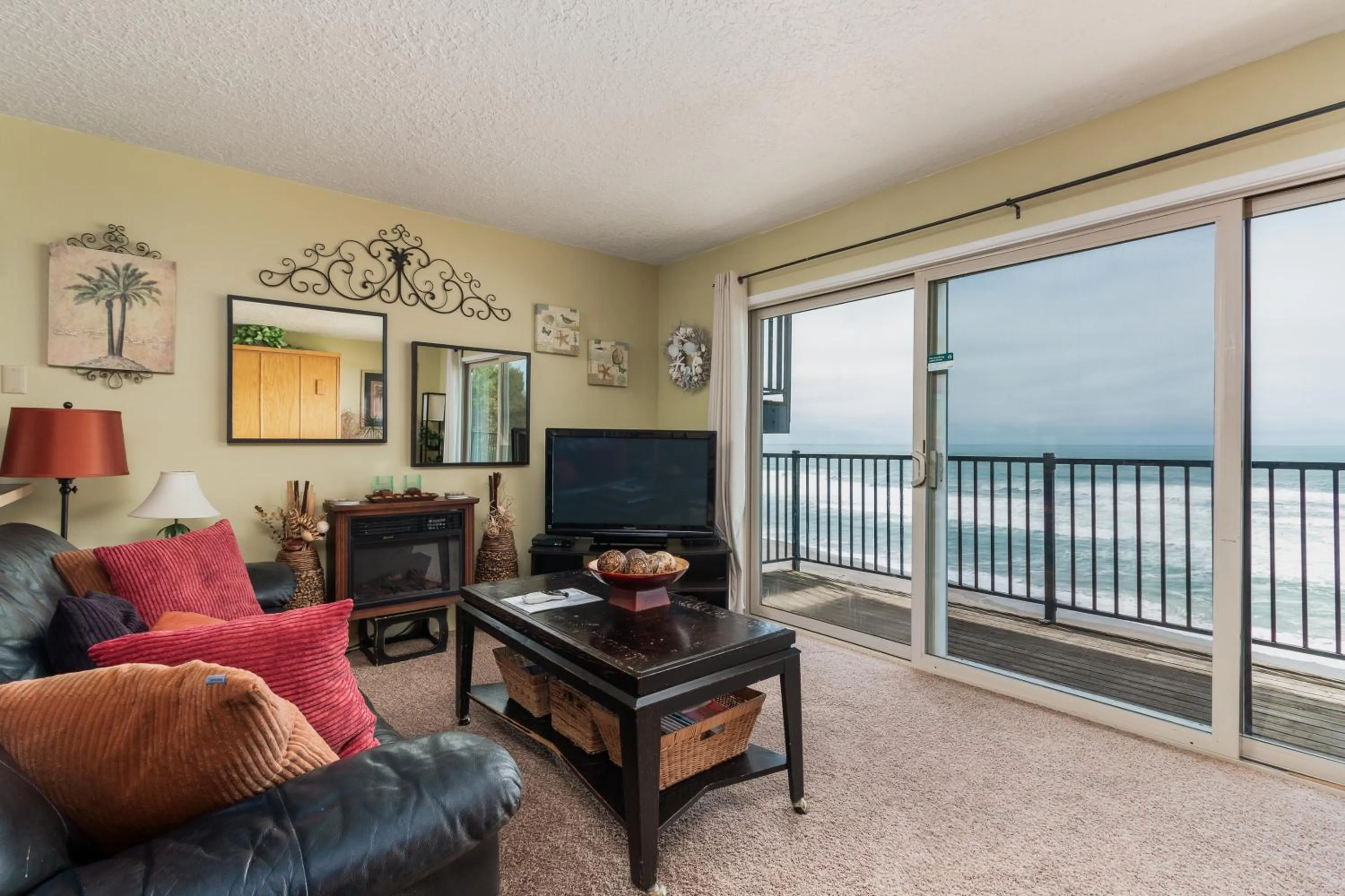 Living room in Ocean Terrace Condominiums