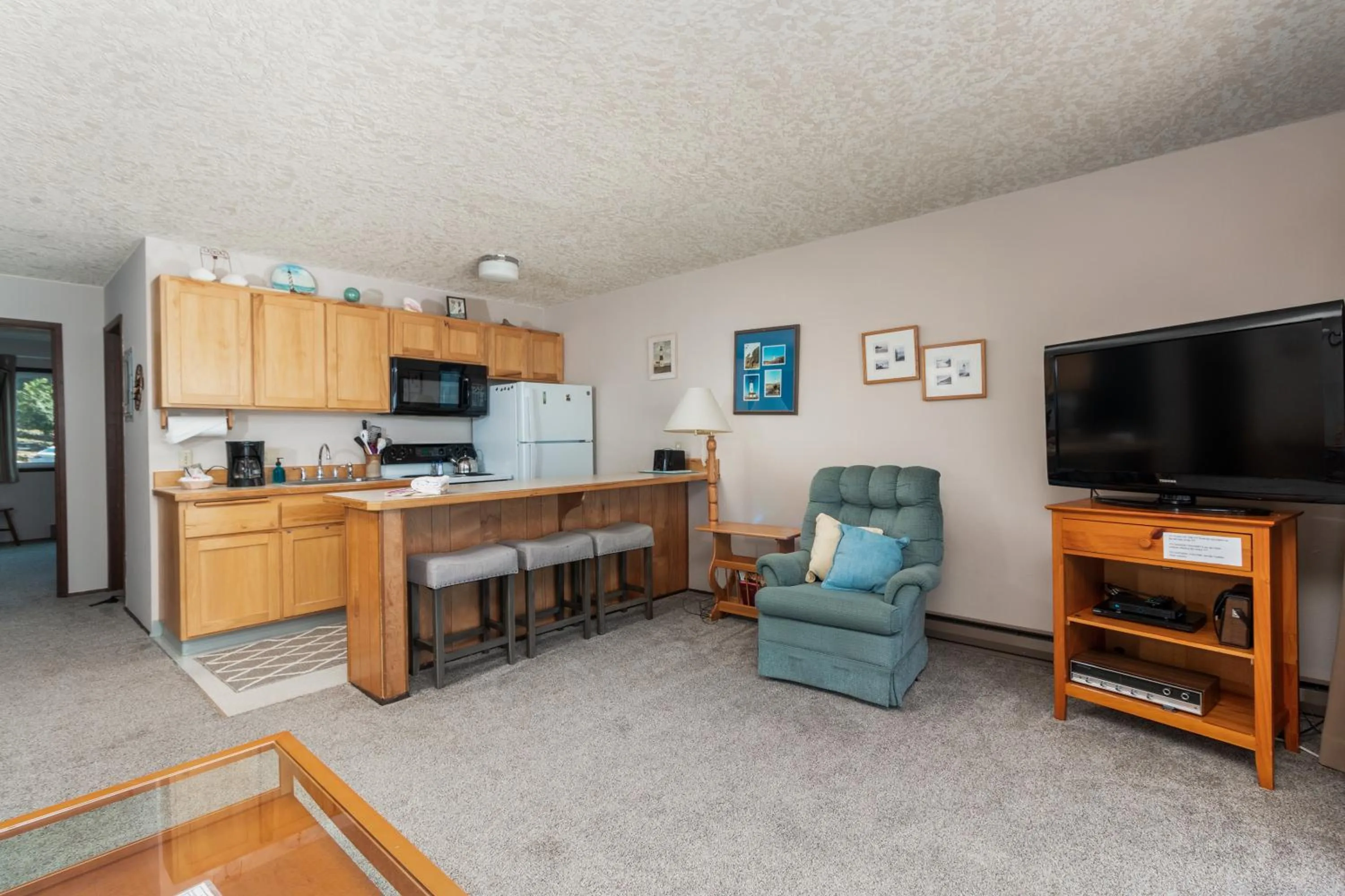 Living room in Ocean Terrace Condominiums