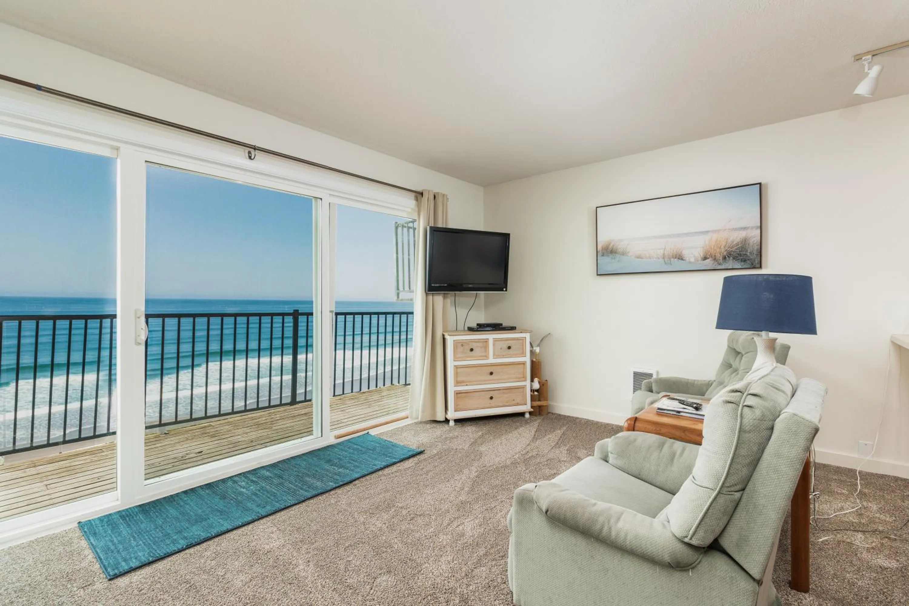 Living room in Ocean Terrace Condominiums