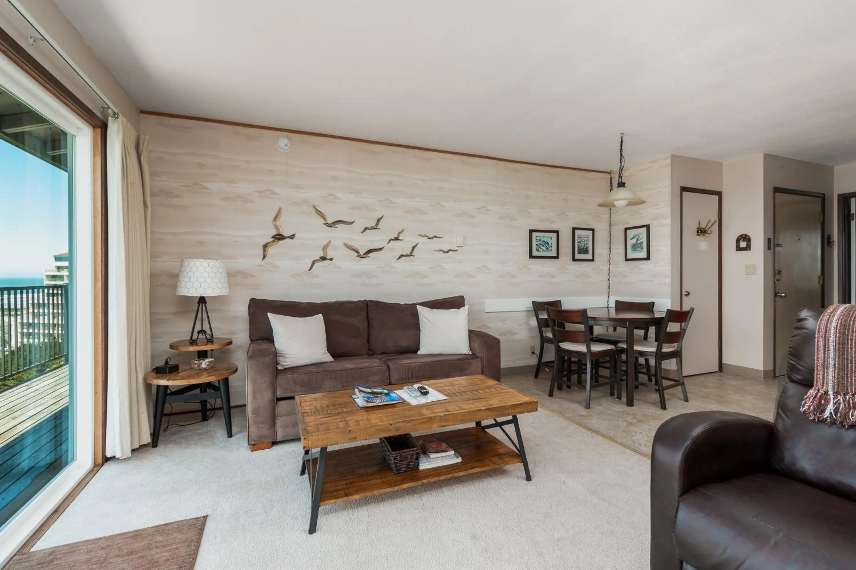 Living room in Ocean Terrace Condominiums