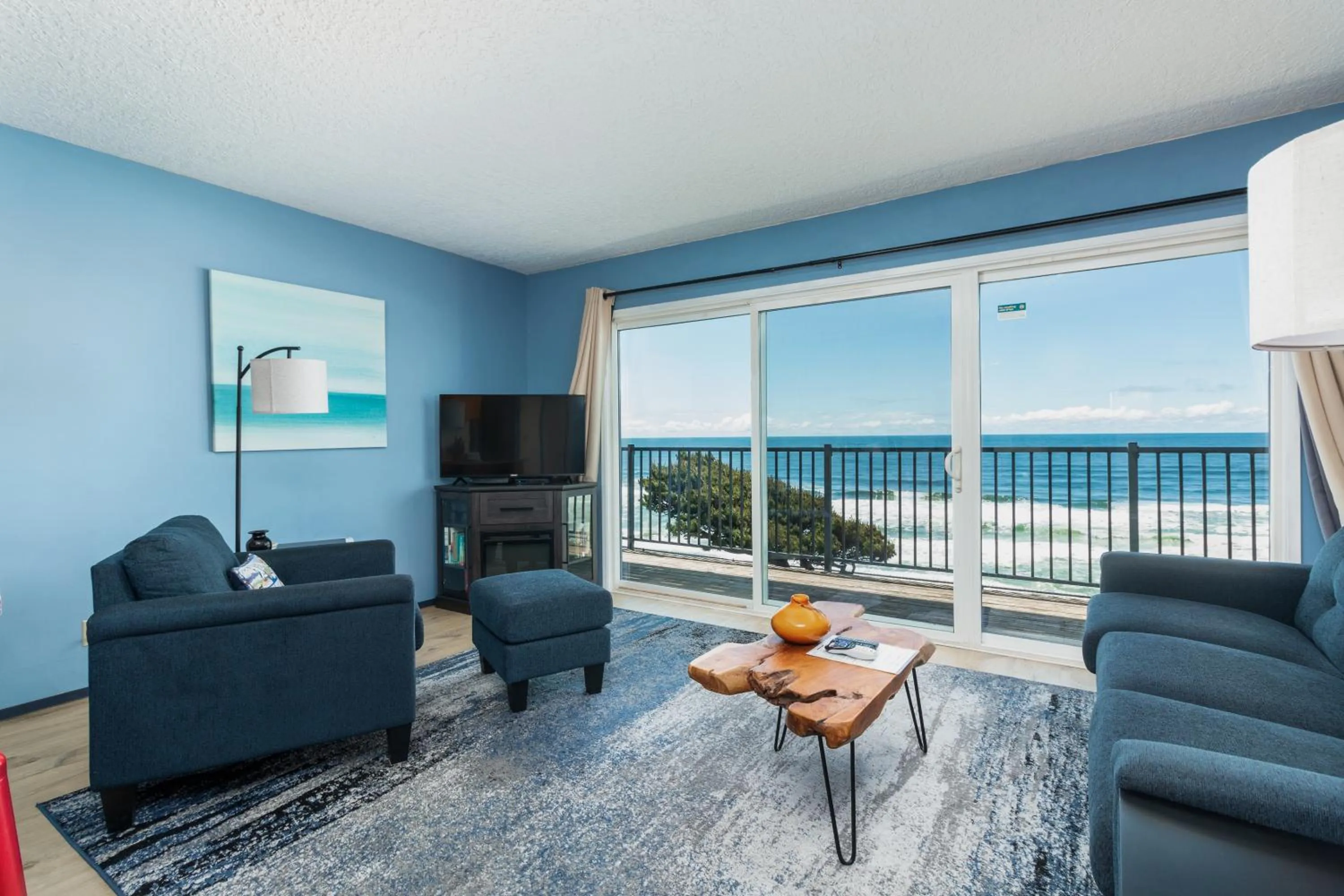 Living room in Ocean Terrace Condominiums