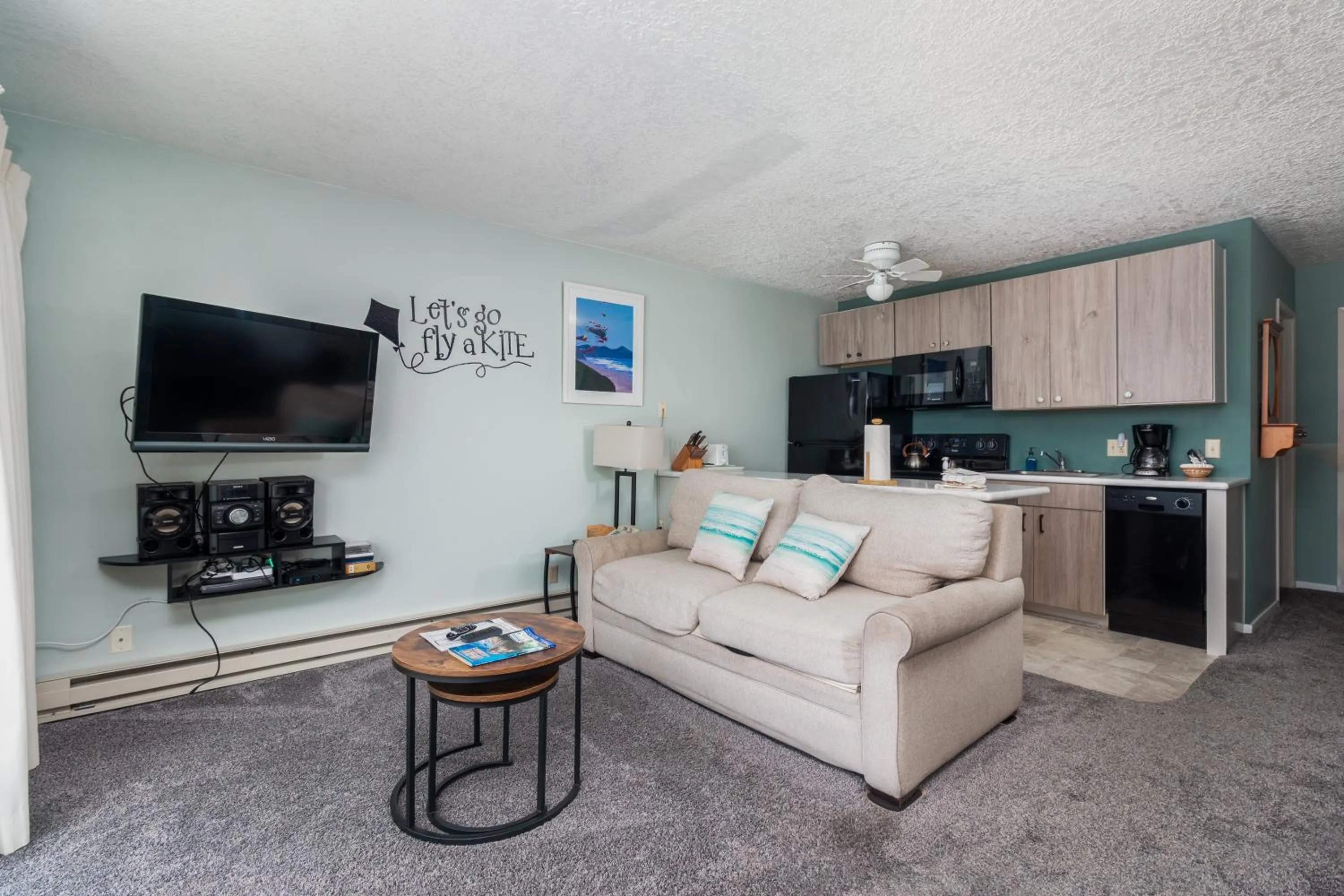 Living room in Ocean Terrace Condominiums