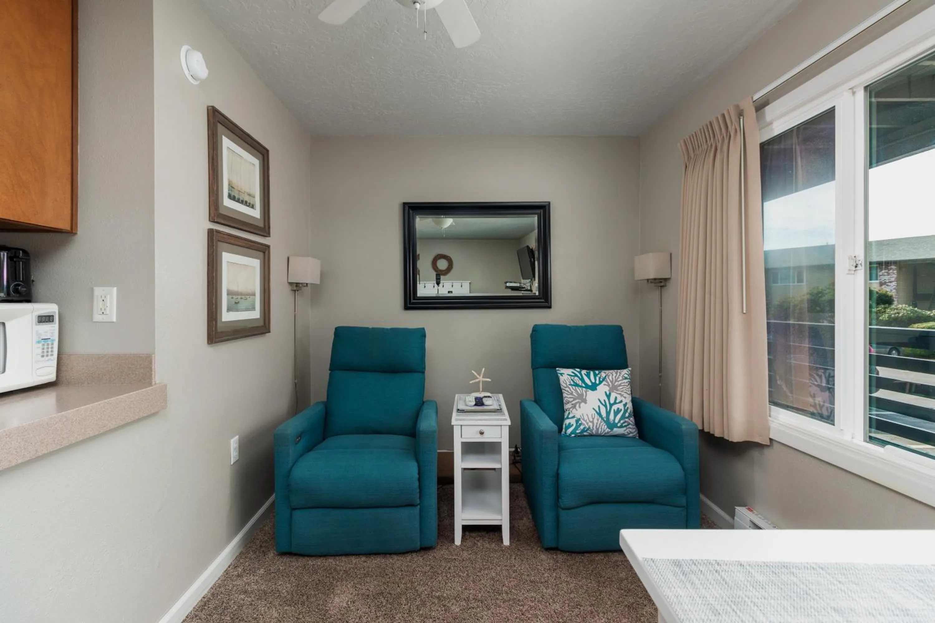 Living room in Ocean Terrace Condominiums