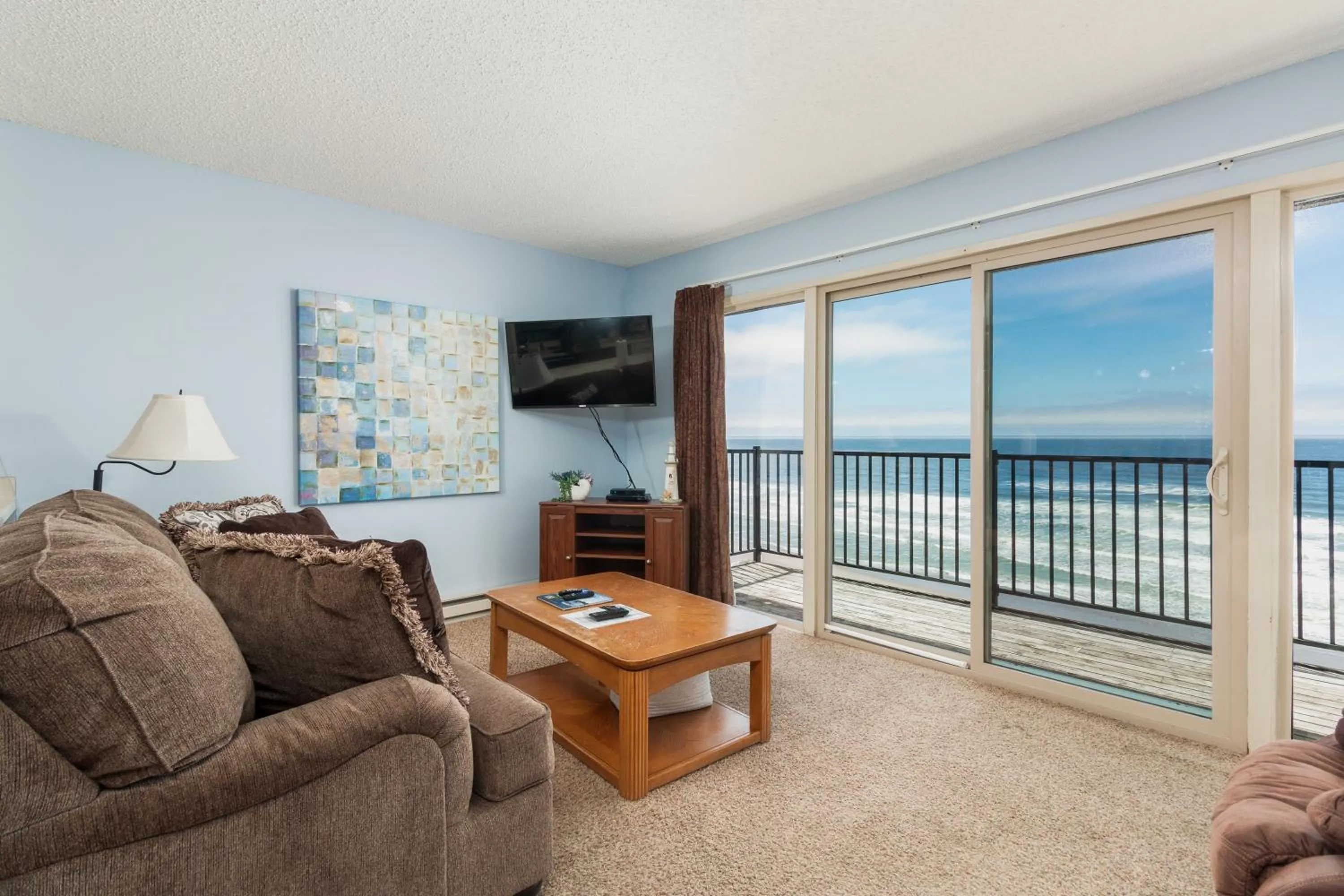 Living room in Ocean Terrace Condominiums