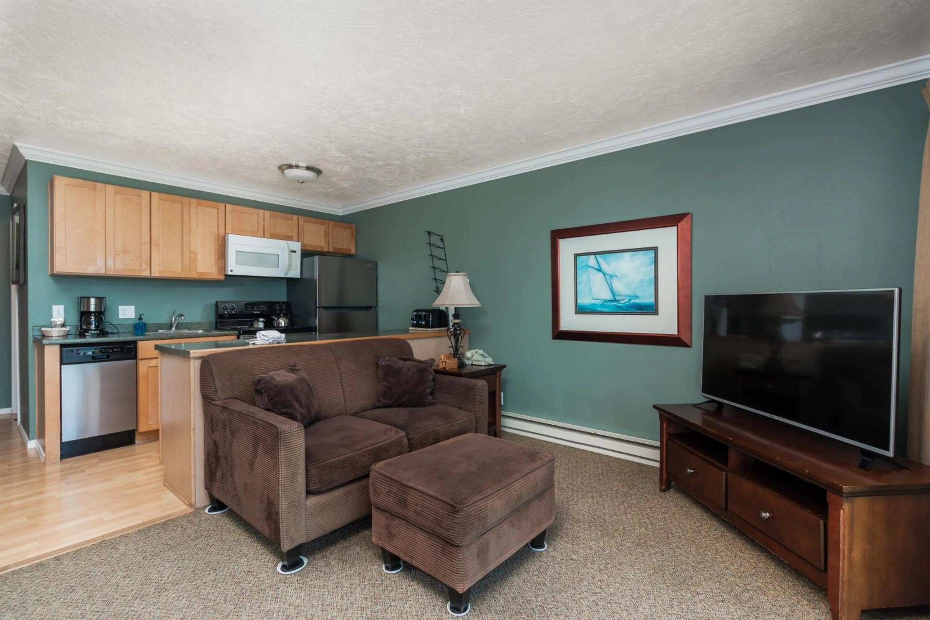 Living room in Ocean Terrace Condominiums